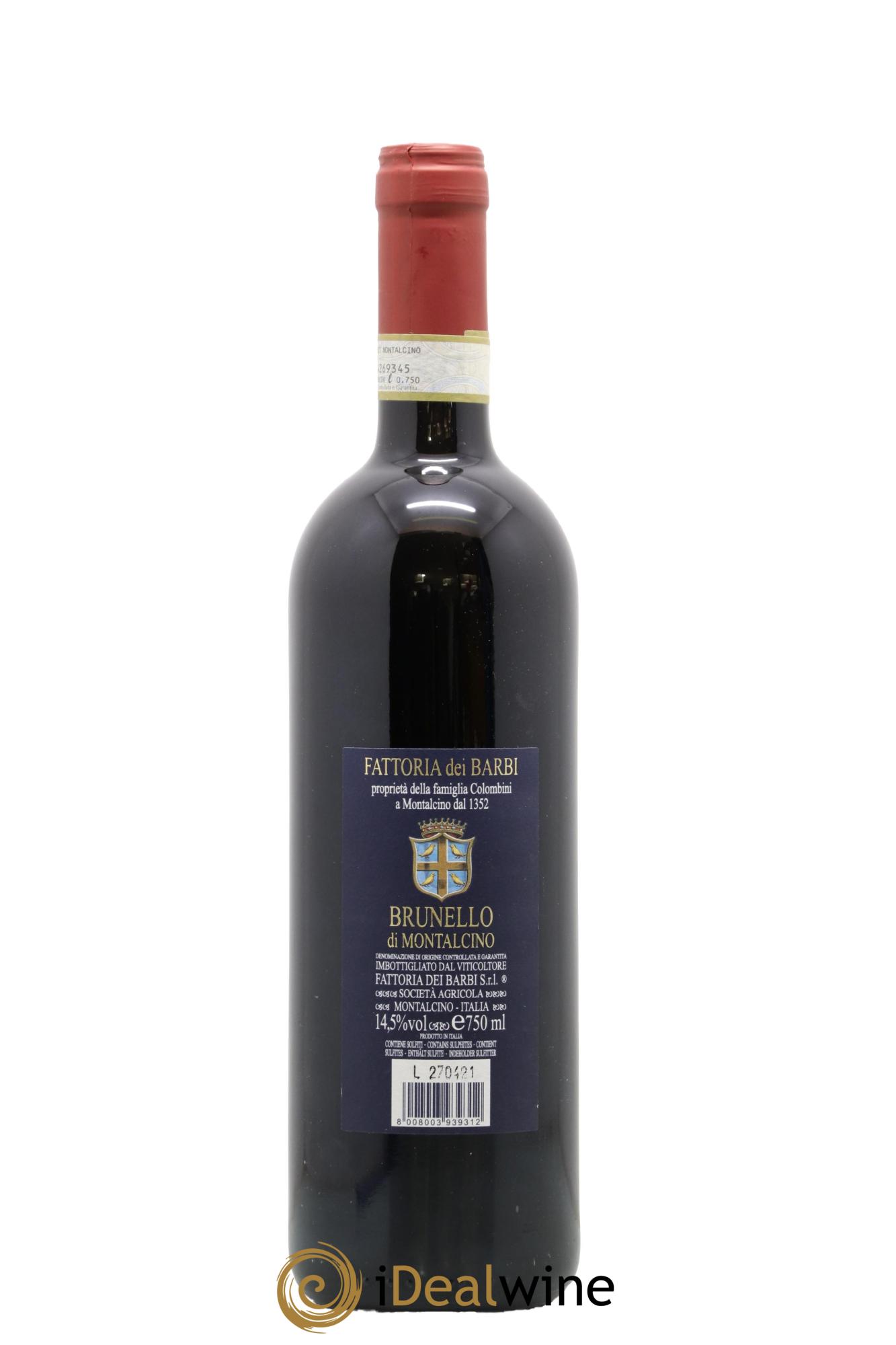 Brunello di Montalcino DOCG Fattoria dei Barbi 2016 - Lotto di 1 bottiglia - 1