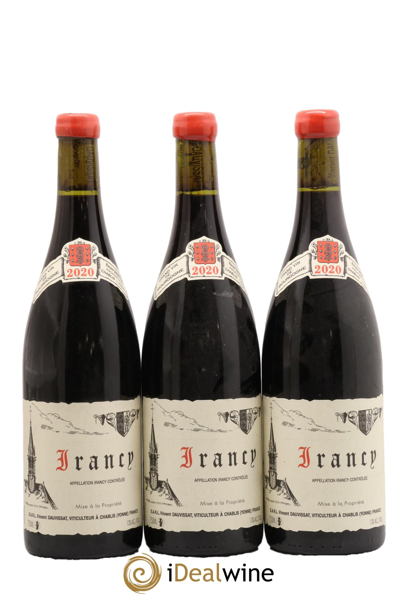 Irancy Vincent Dauvissat (Domaine) 2020 - Lot of 3 bottles - 0