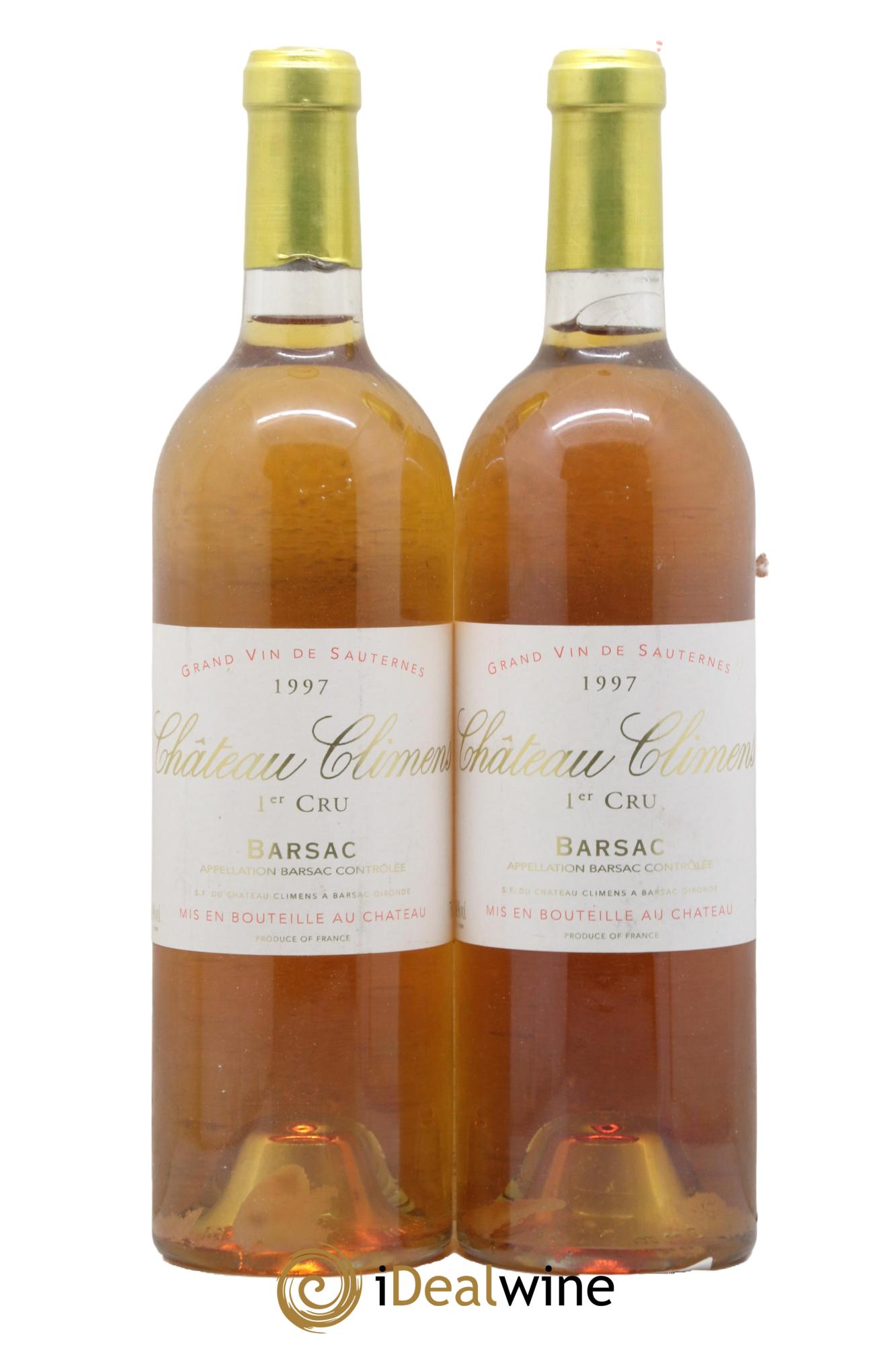 Château Climens 1er Grand Cru Classé 1997 - Lot of 2 bottles - 0
