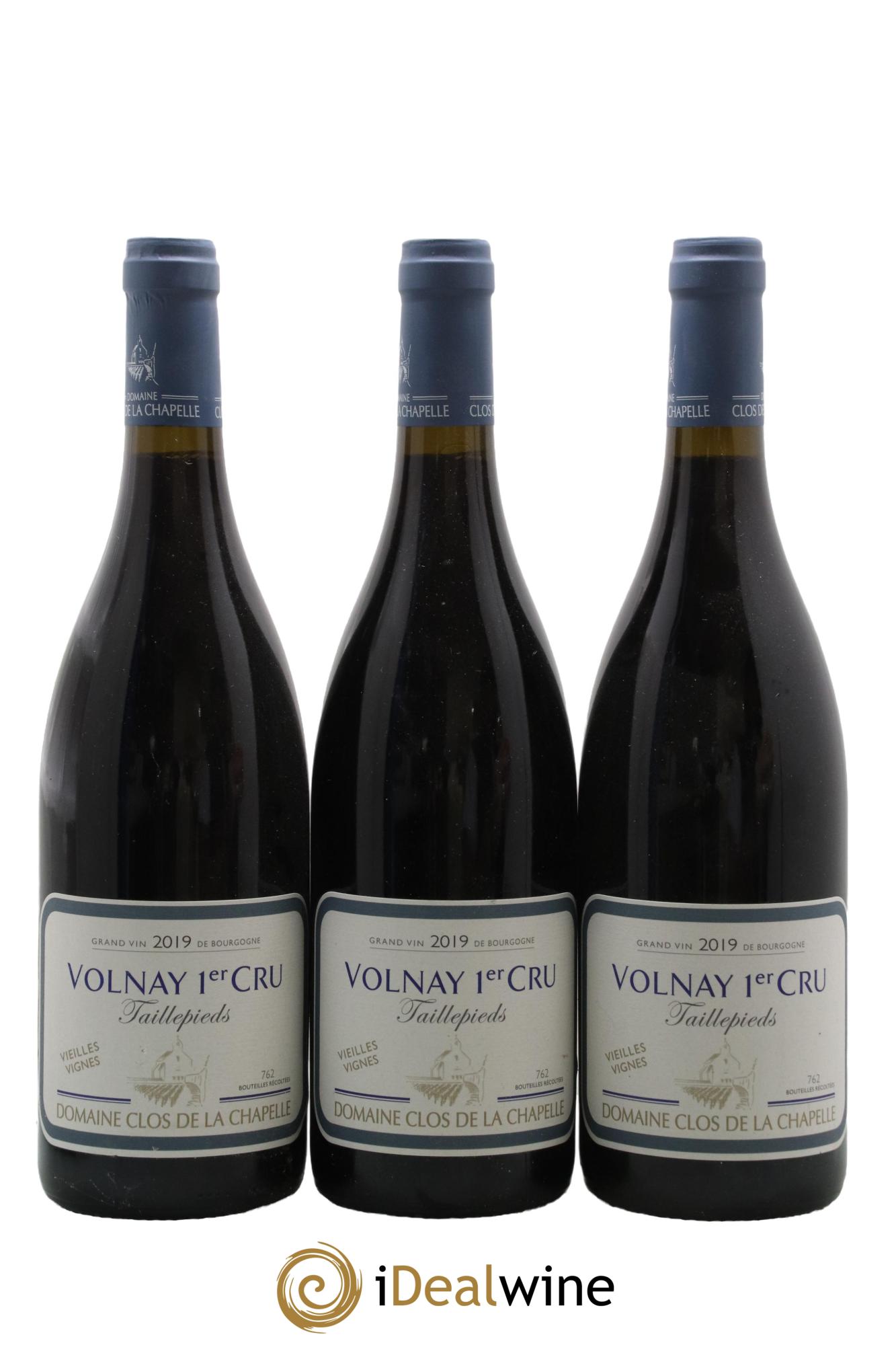 Volnay 1er Cru Taillepieds Clos de la Chapelle 2019 - Lot de 3 bouteilles - 0