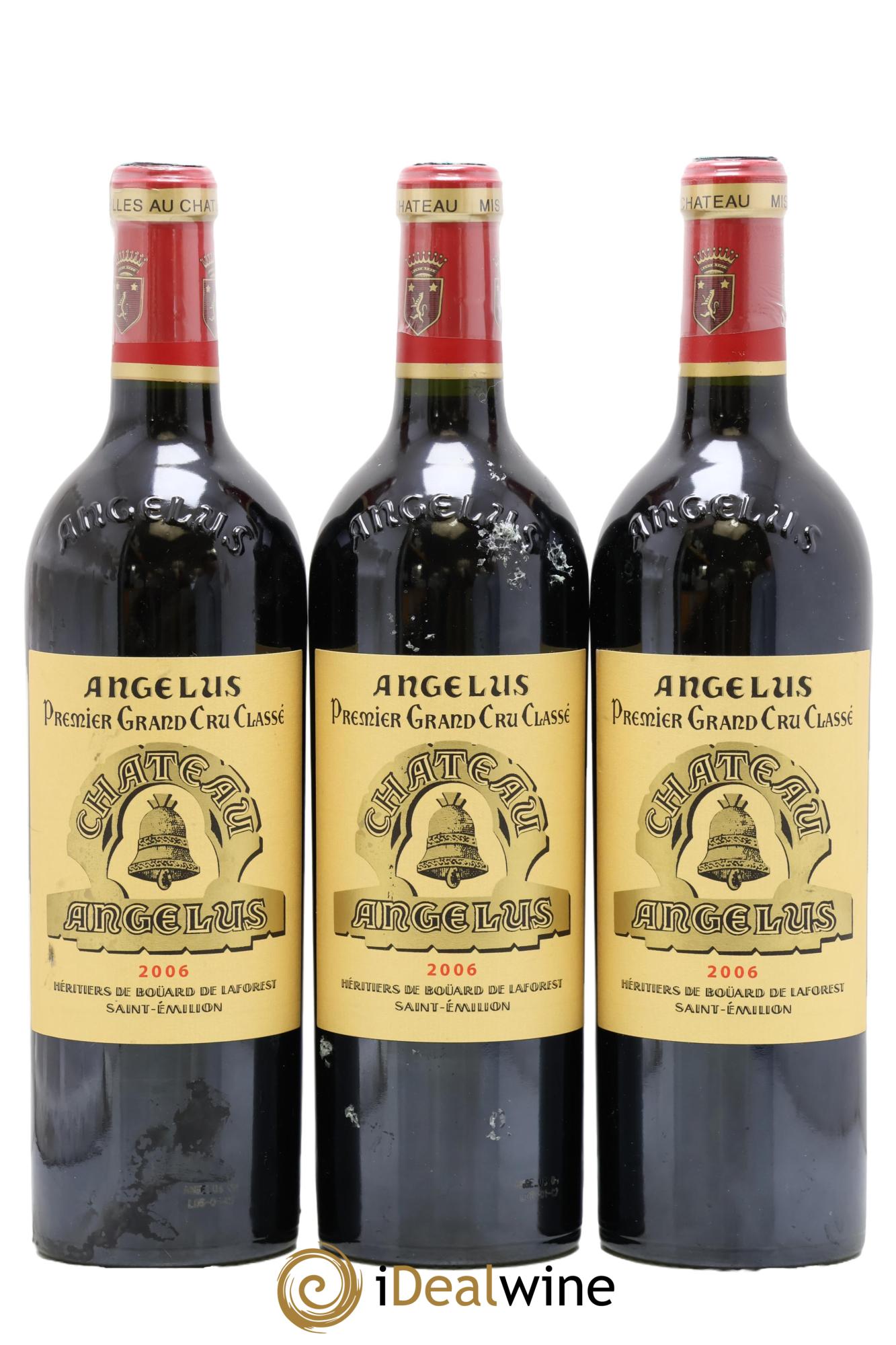 Château Angélus 1er Grand Cru Classé A 2006 - Lot de 3 bouteilles - 0
