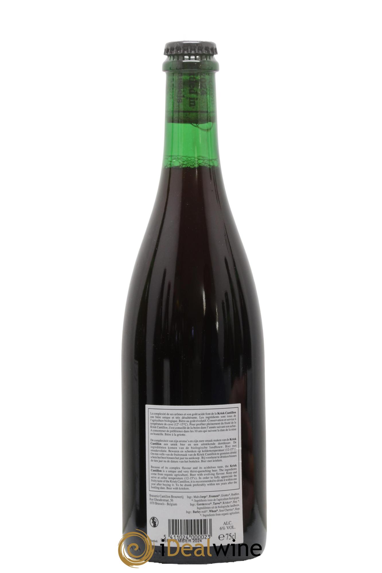 Bière Lambic Bio Kriek Cantillon bottled 2024 - Lotto di 1 bottiglia - 1