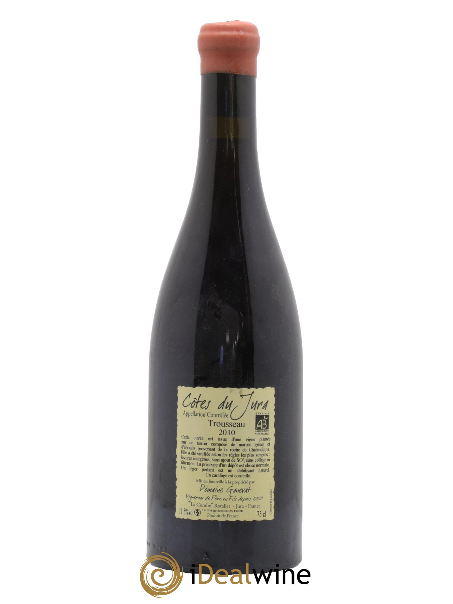 Côtes du Jura Plein Sud Jean-François Ganevat (Domaine) 2010 - Lot de 1 bouteille - 1