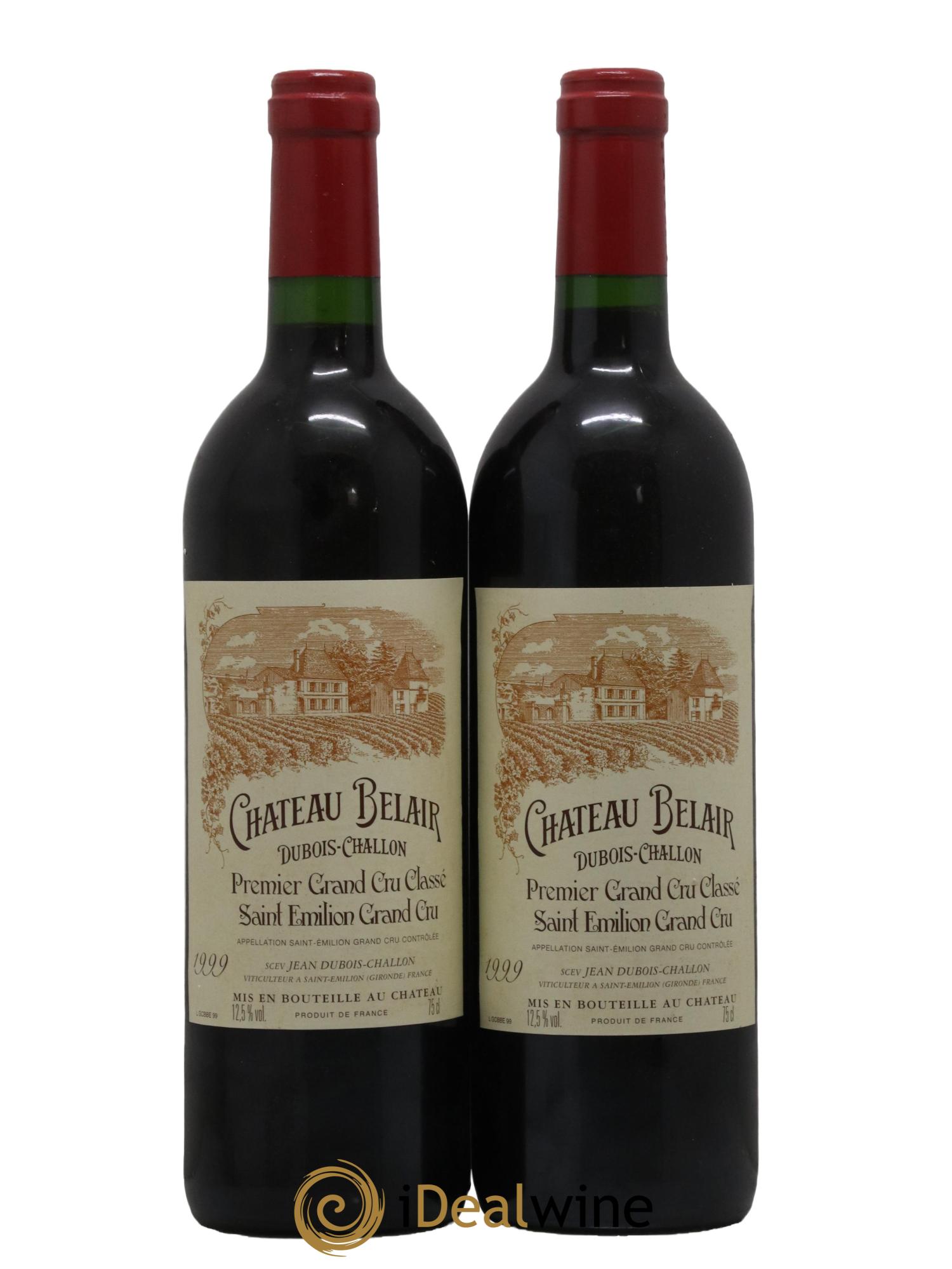 Château Belair (Belair-Monange) 1er Grand Cru Classé B 1999 - Lot de 2 bouteilles - 0