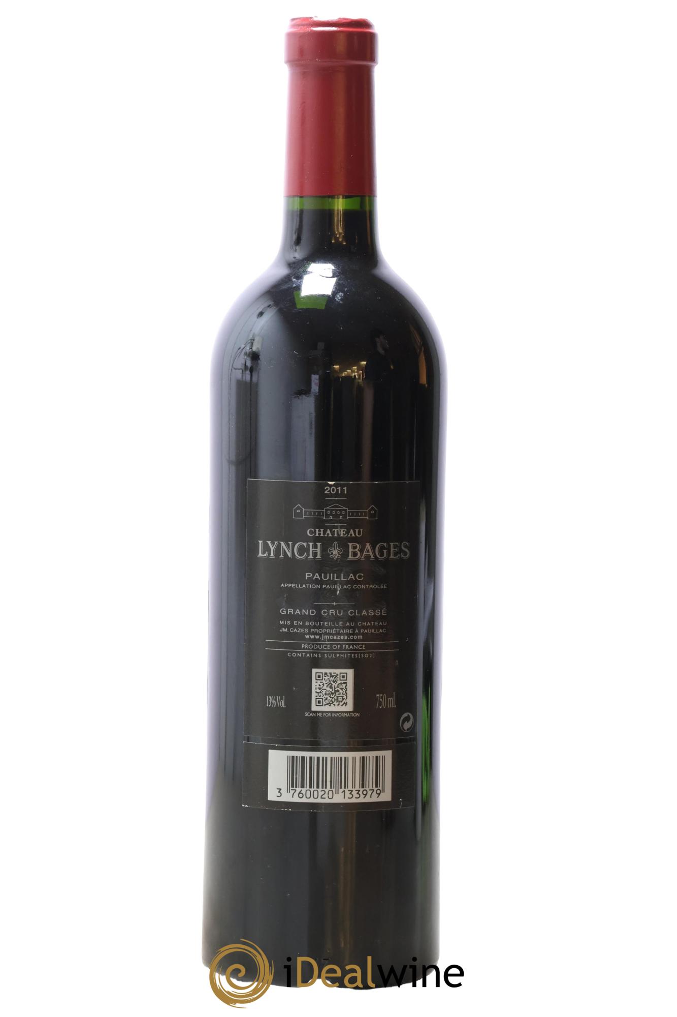 Château Lynch Bages 5ème Grand Cru Classé 2011 - Lot de 1 bouteille - 1