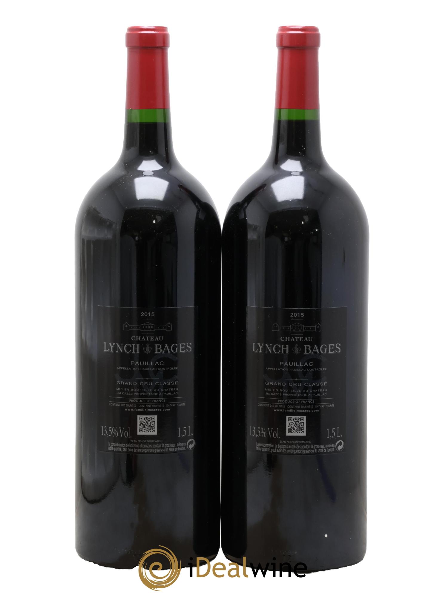 Château Lynch Bages 5ème Grand Cru Classé 2015 - Posten von 2 Magnum - 1