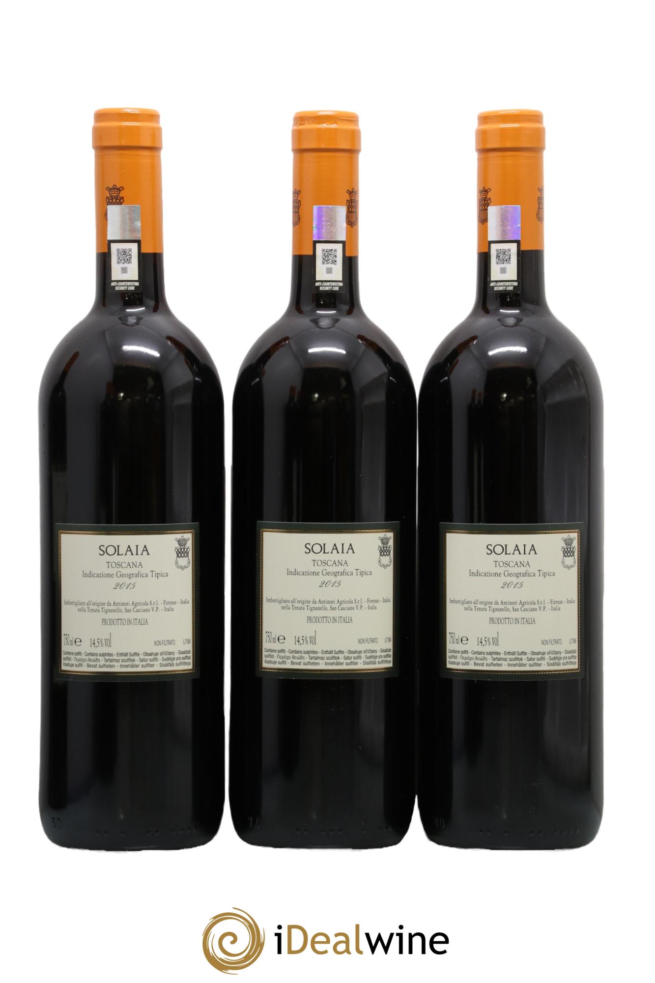 Toscana IGT Solaia Tenuta Tignanello - Marchesi Antinori 2015 - Lot of 6 bottles - 2