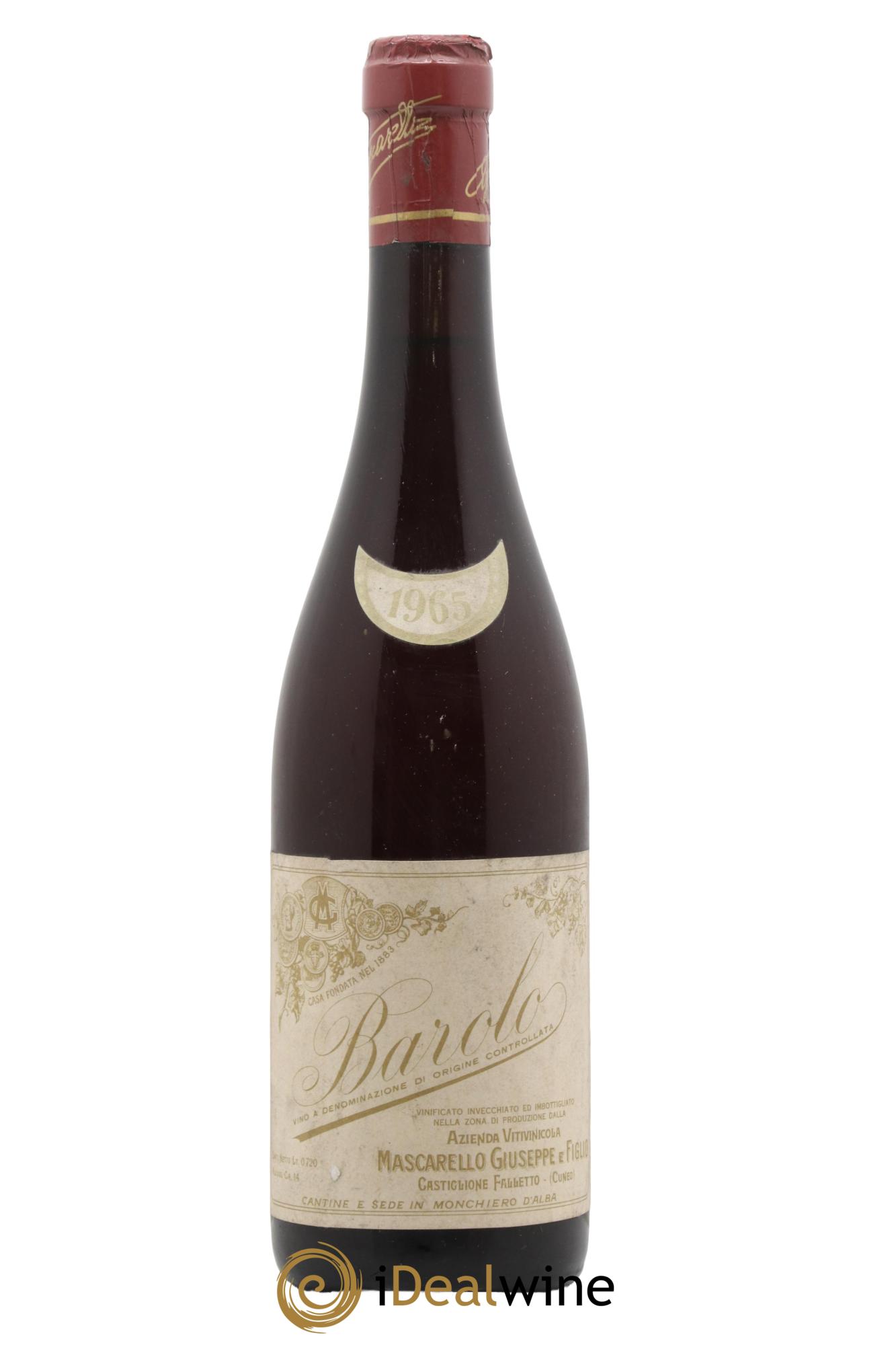 Barolo Giuseppe Mascarello 1965 - Lot de 1 bouteille - 0
