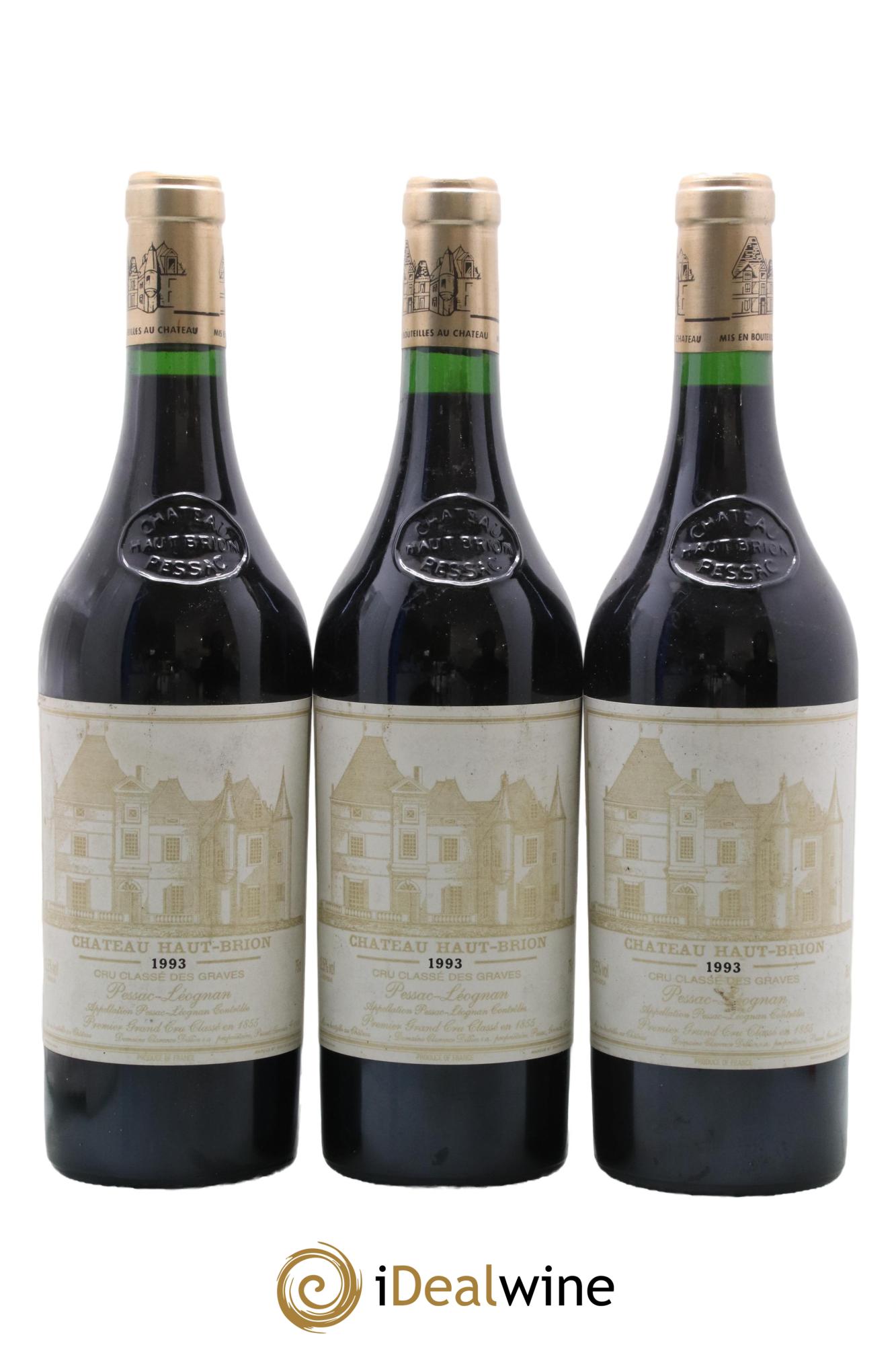 Château Haut Brion 1er Grand Cru Classé 1993 - Lot de 3 bouteilles - 0