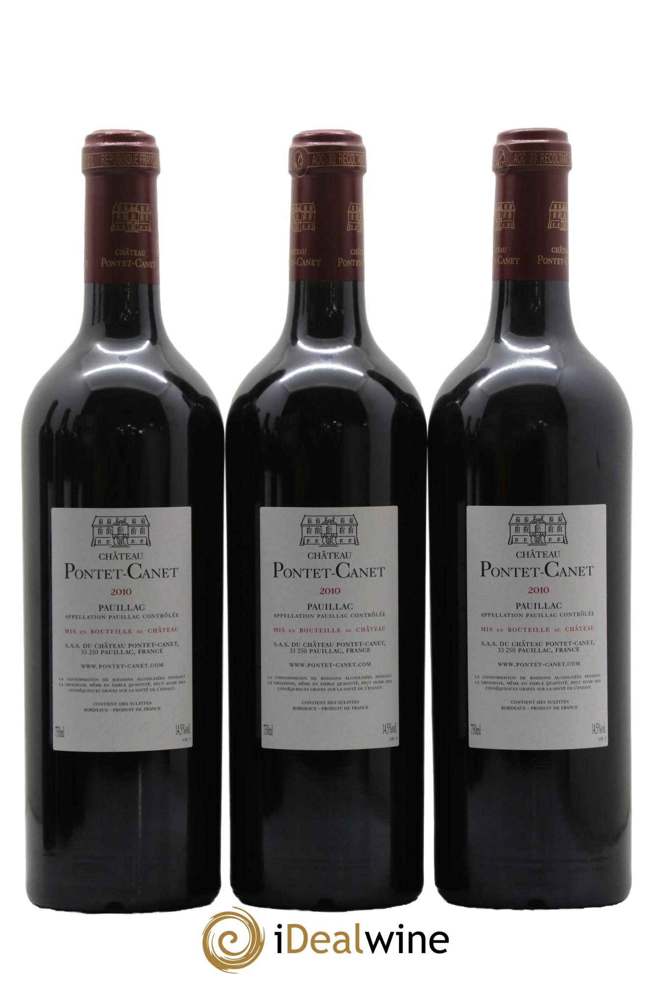 Château Pontet Canet 5ème Grand Cru Classé 2010 - Lot de 6 bouteilles - 2