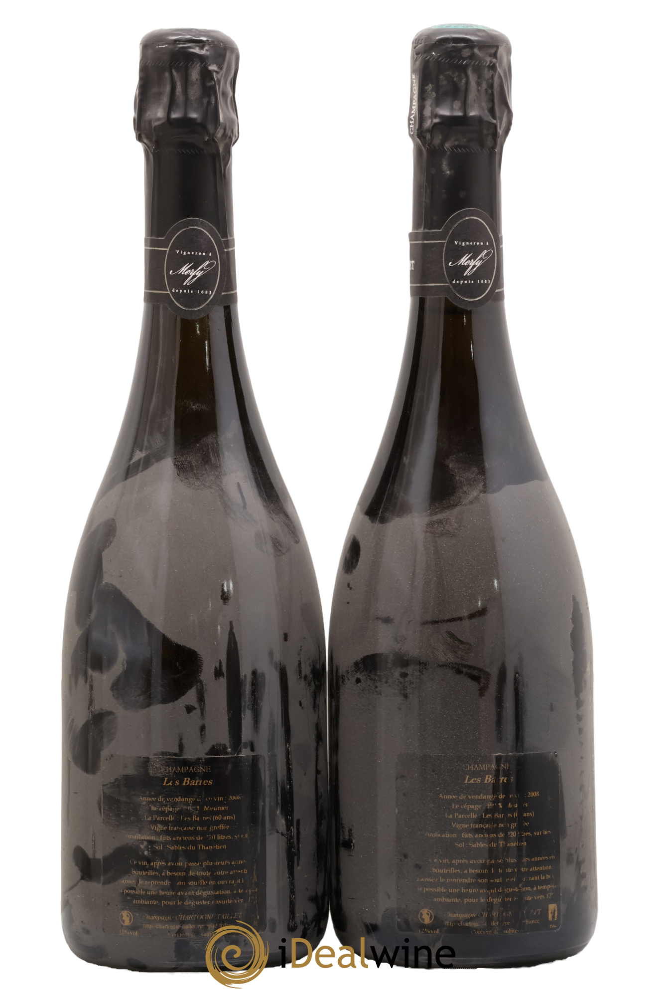 Les Barres Chartogne-Taillet 2008 - Lot de 2 bouteilles - 1