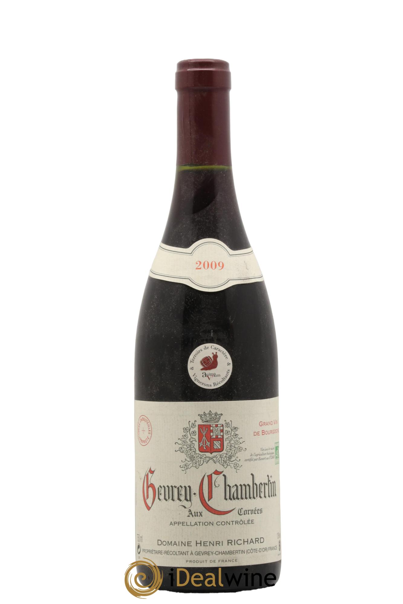 Gevrey-Chambertin Aux Corvées Henri Richard 2009 - Lot de 1 bouteille - 0