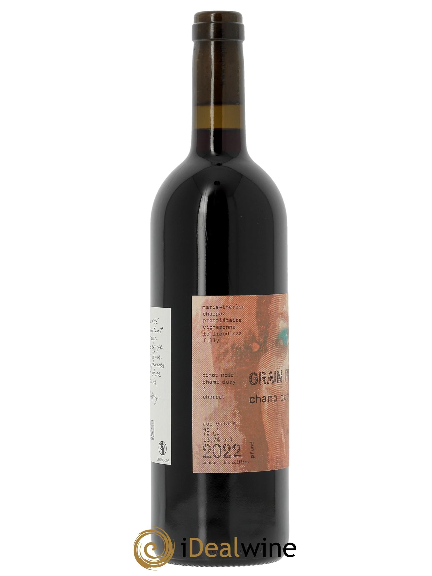 Valais Grain Pinot Champ Dury Marie-Thérèse Chappaz 2022 - Lot of 1 bottle - 1