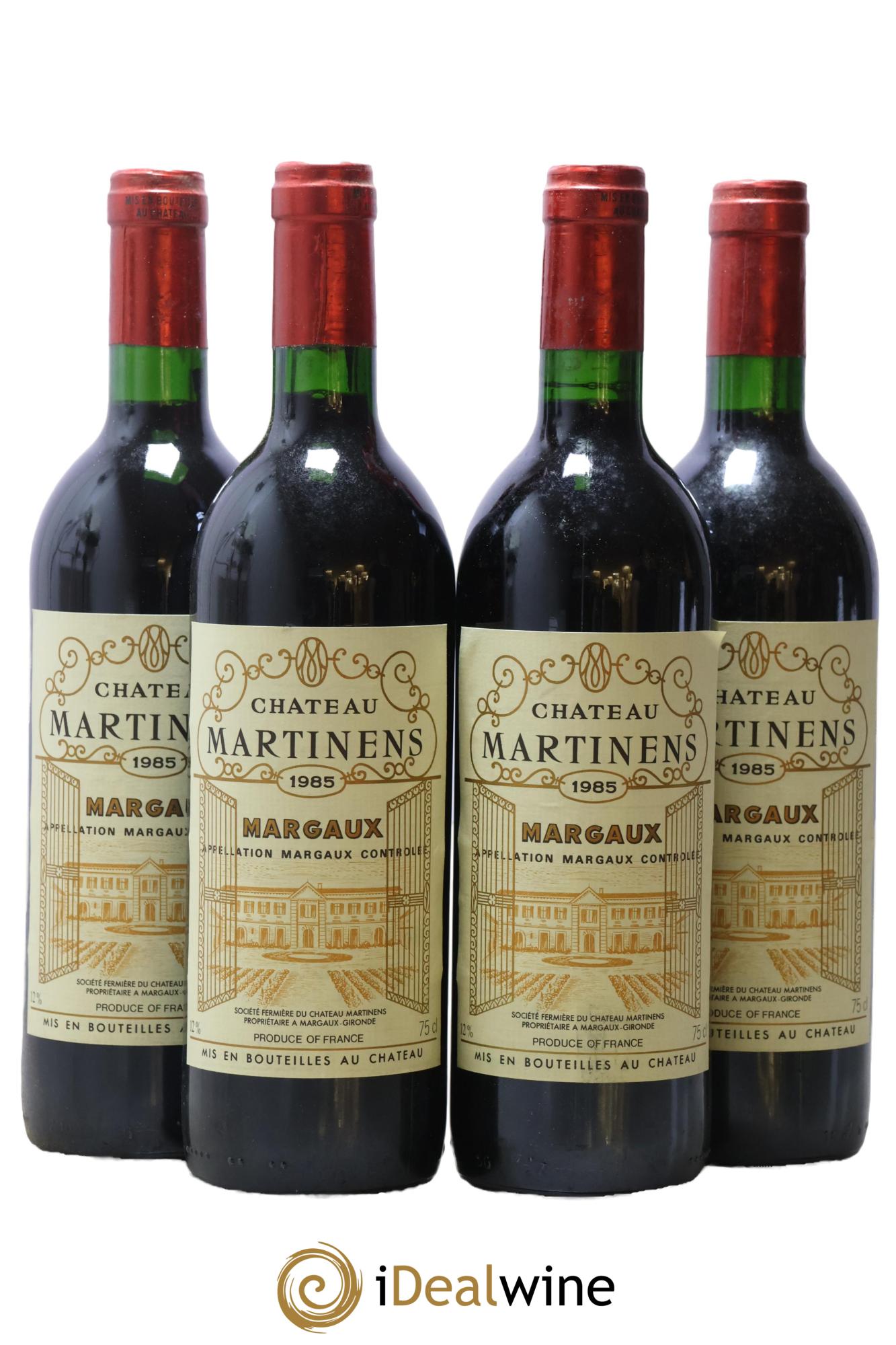 Château Martinens Cru Bourgeois 1985 - Posten von 4 Flaschen - 0