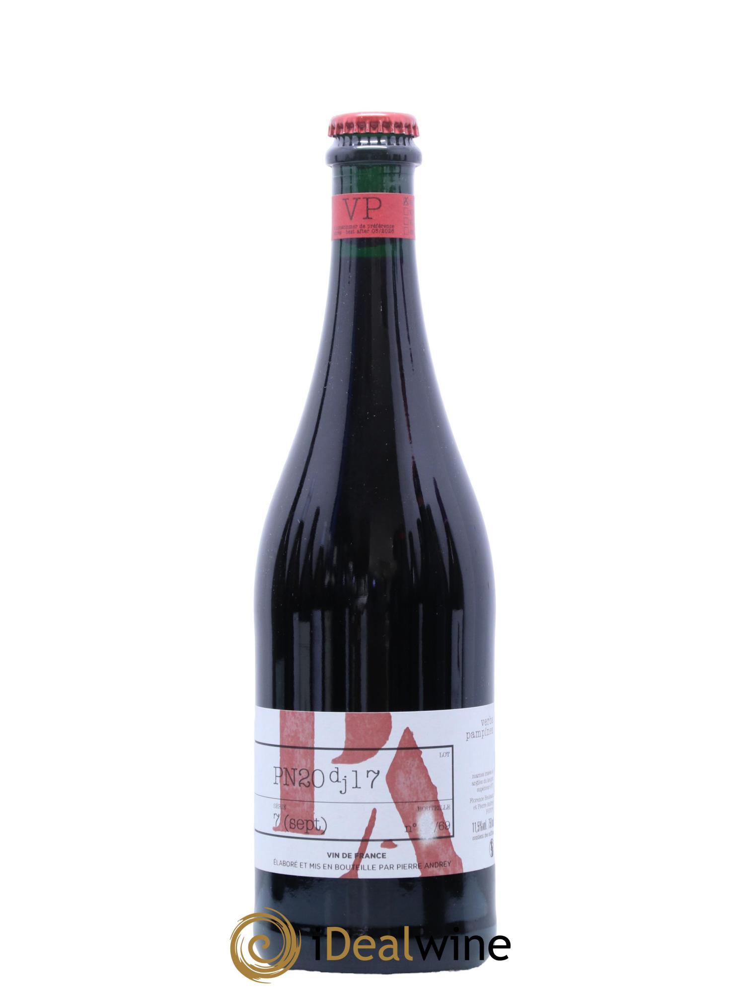 Vin de France Pinot Noir Dj 17 Domaine Pierre Andrey 2020 - Lot of 1 bottle - 0