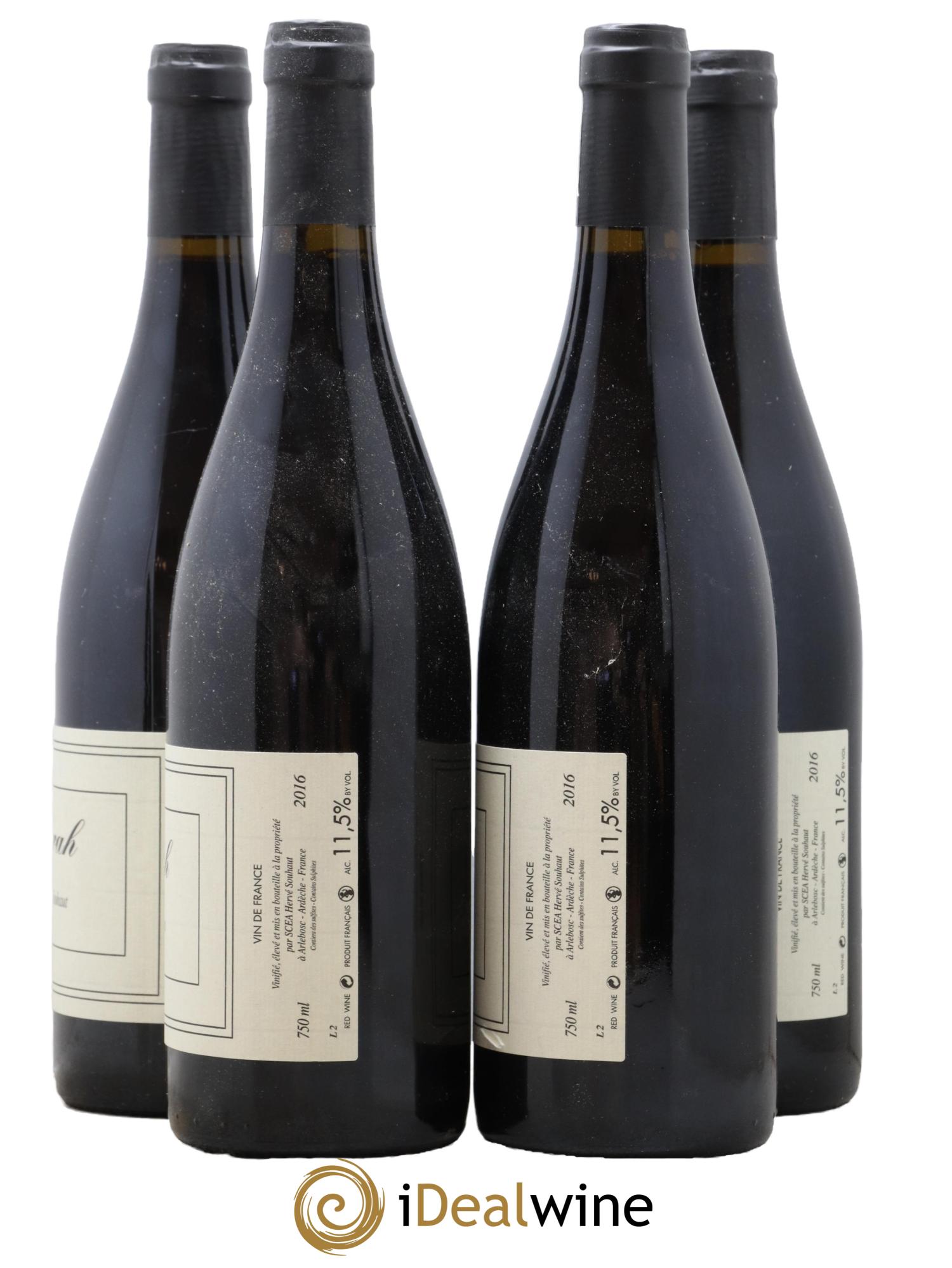 Vin de France Syrah Herve Souhaut 2016 - Lot de 4 bouteilles - 1