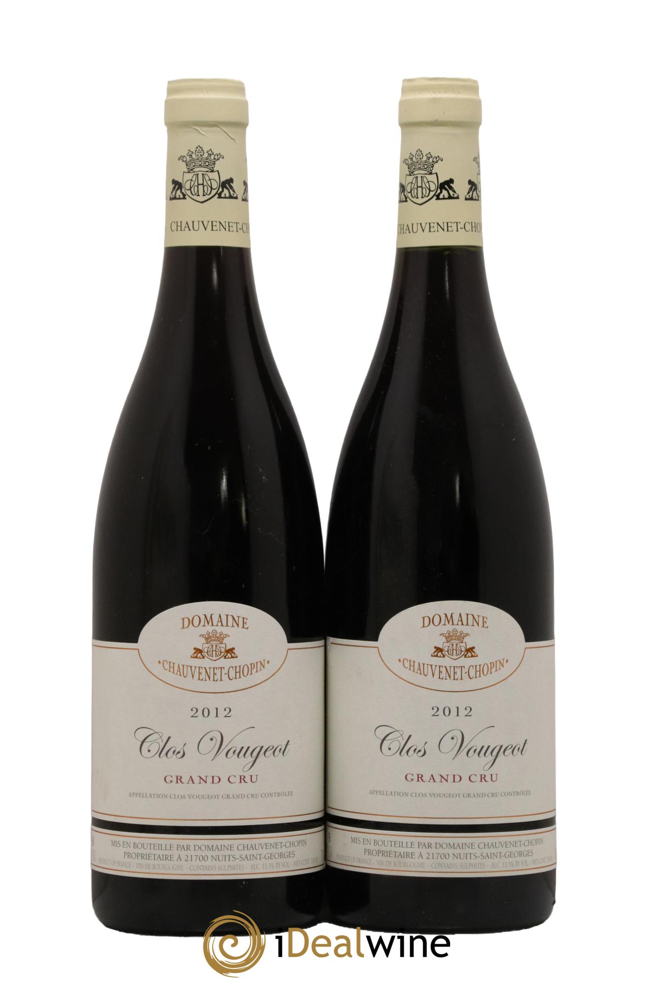 Clos de Vougeot Grand Cru Chauvenet-Chopin (Domaine) 2012 - Lot of 2 bottles - 0