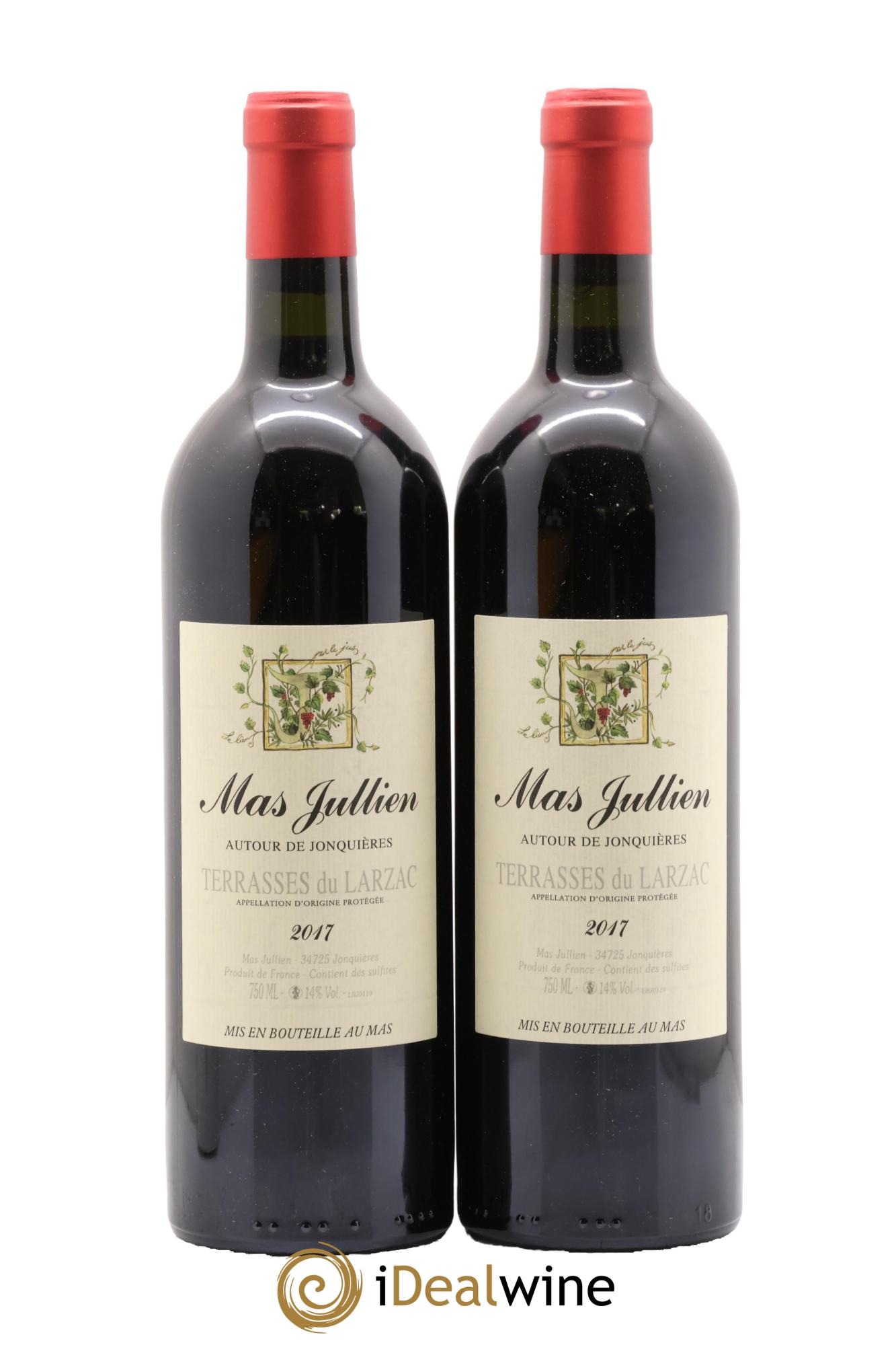 Terrasses du Larzac Mas Jullien Autour de Jonquières Olivier Jullien 2017 - Lot of 2 bottles - 0