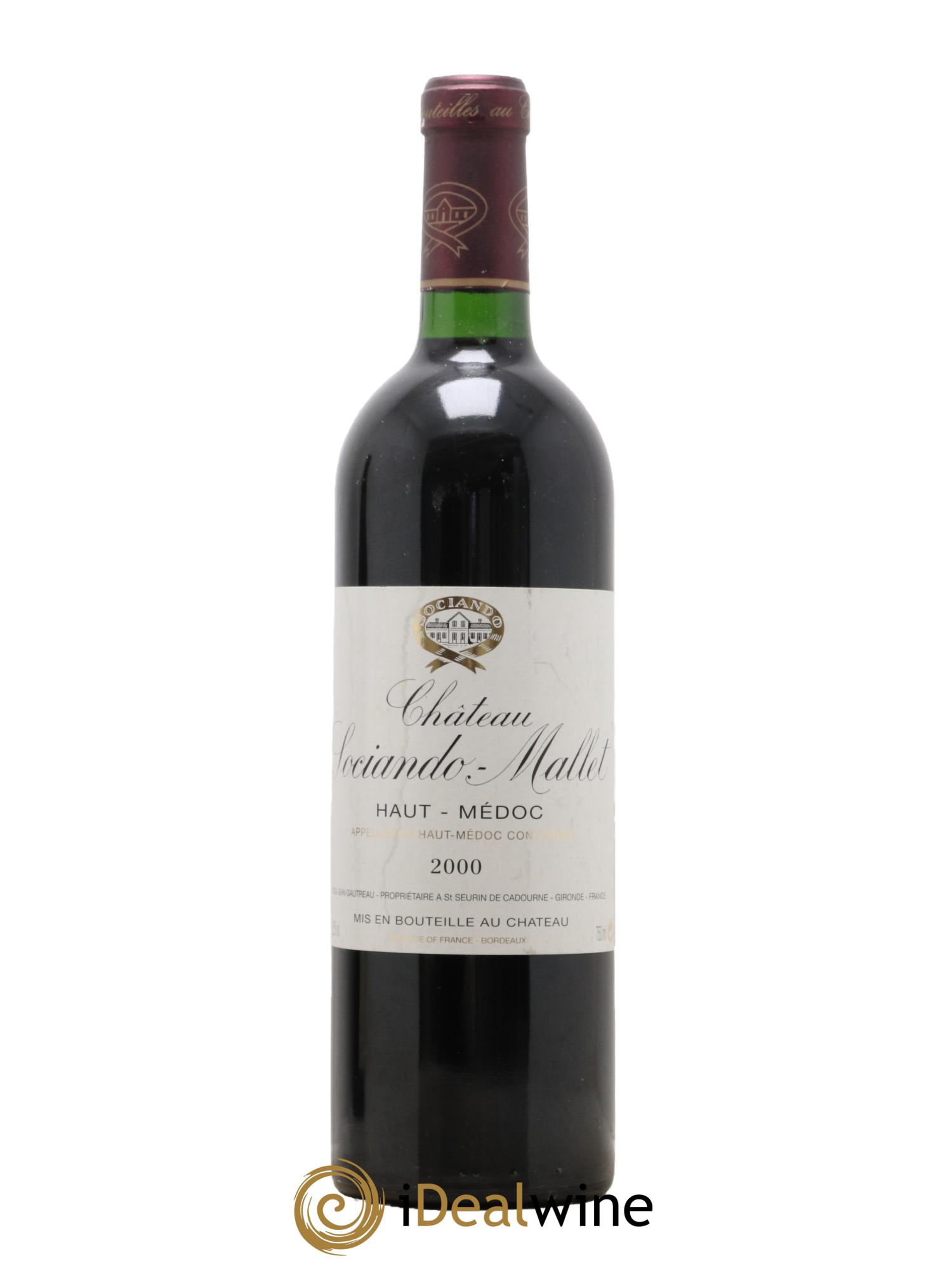 Château Sociando Mallet 2000 - Lotto di 1 bottiglia - 0