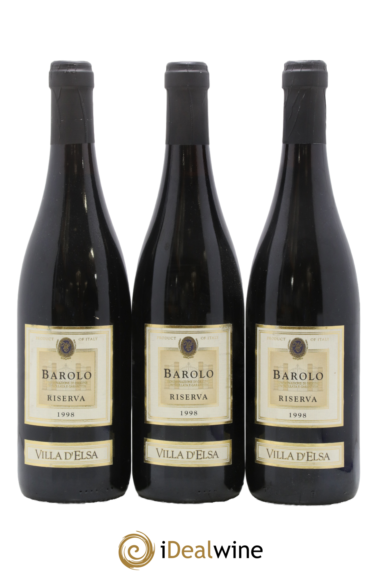 Barolo Riserva Villa D'Elsa 1998 - Lot of 3 bottles - 0