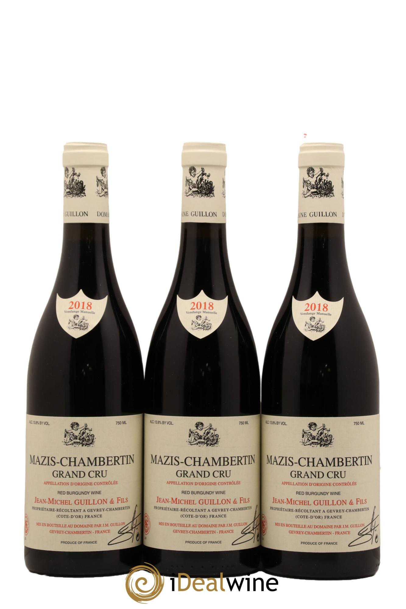 Mazis-Chambertin Grand Cru Jean-Michel Guillon 2018 - Lot de 3 bouteilles - 0