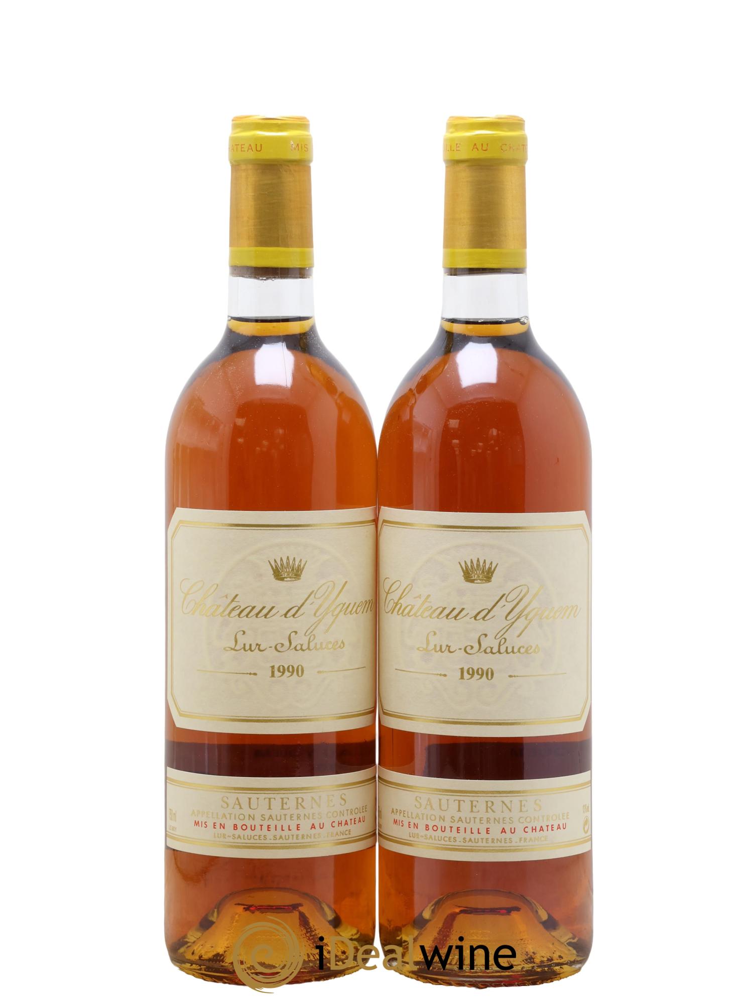 Château d' Yquem 1er Cru Classé Supérieur 1990 - Posten von 2 Flaschen - 0