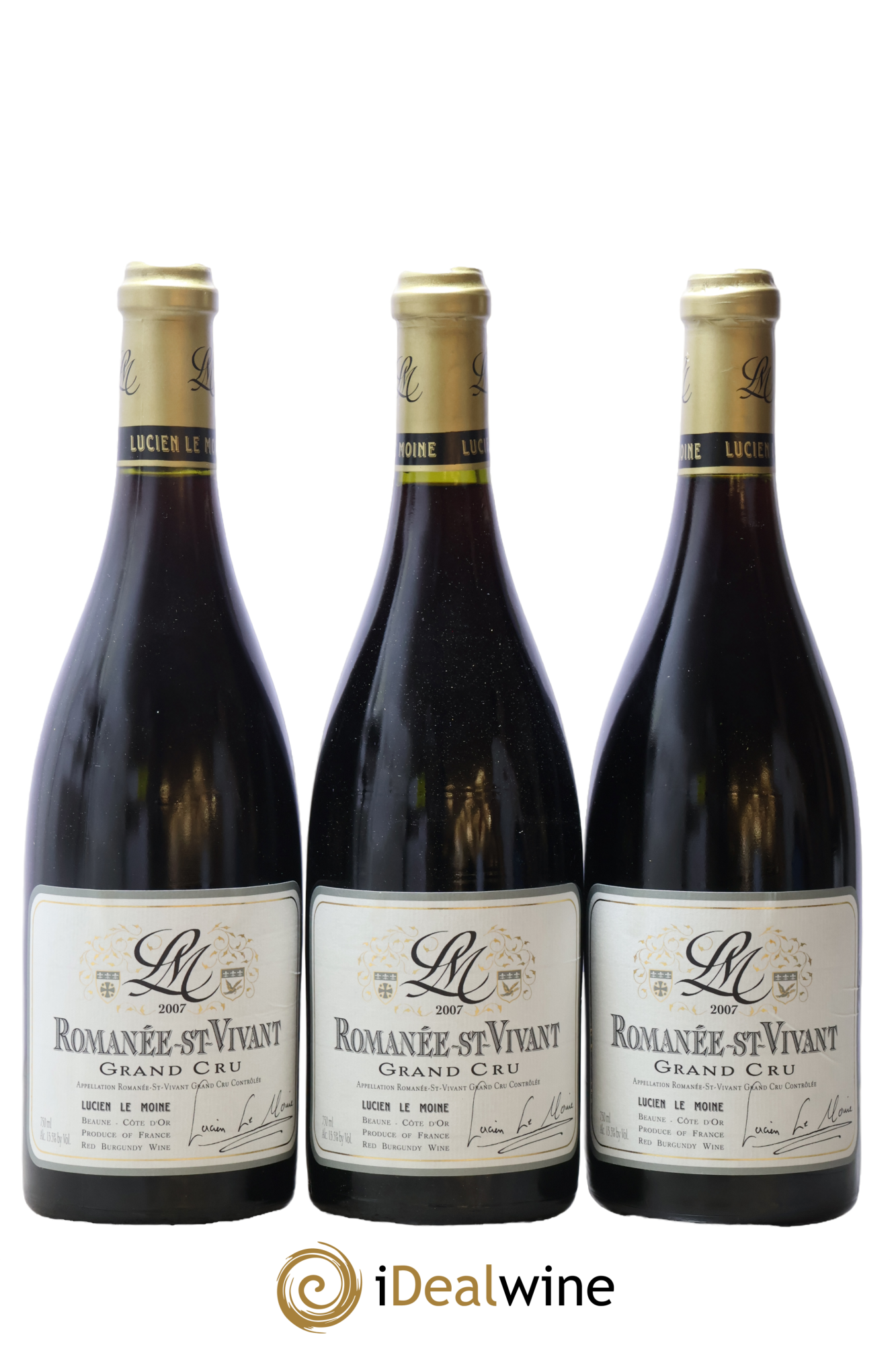 Romanée-Saint-Vivant Grand Cru Lucien Le Moine 2007 - Lot de 3 bouteilles - 0