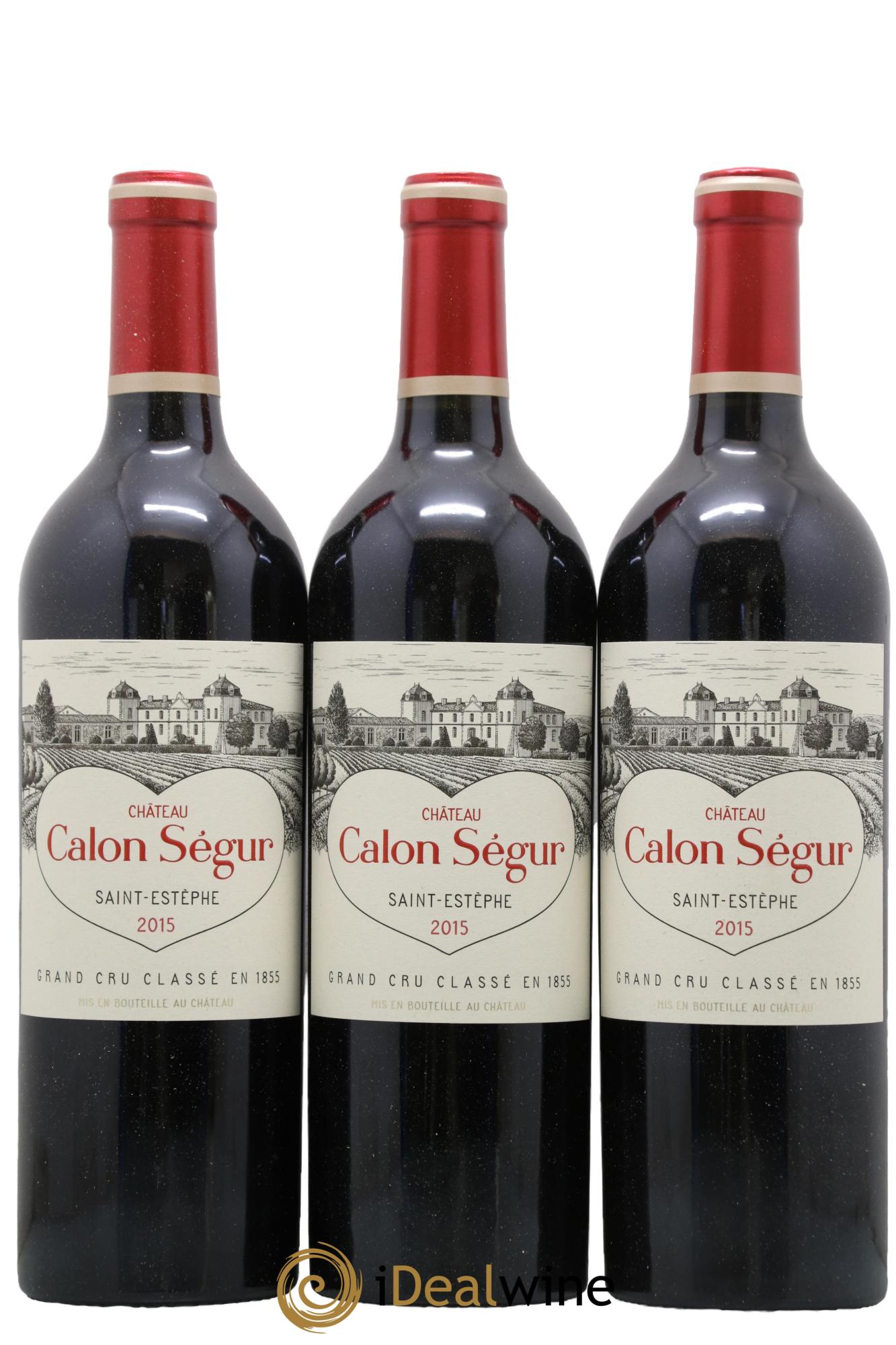 Château Calon Ségur 3ème Grand Cru Classé 2015 - Lot of 3 bottles - 0