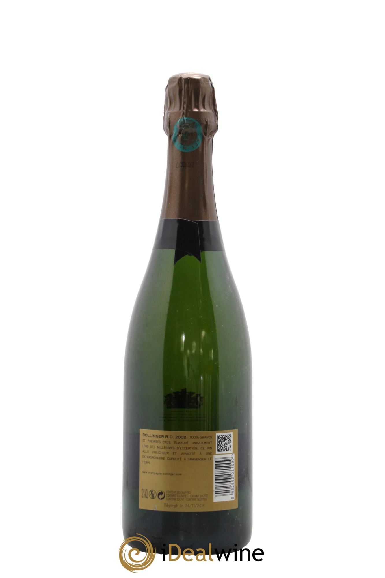 R.D. Extra-Brut Bollinger 2002 - Lotto di 1 bottiglia - 1