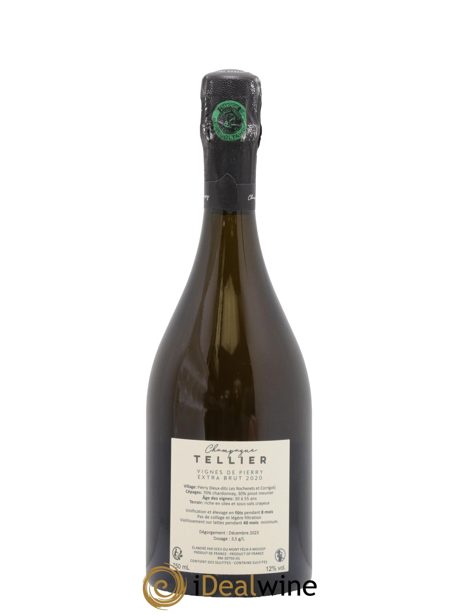 Vignes de Pierry 1er Cru Extra-Brut Tellier 2020 - Lotto di 1 bottiglia - 1