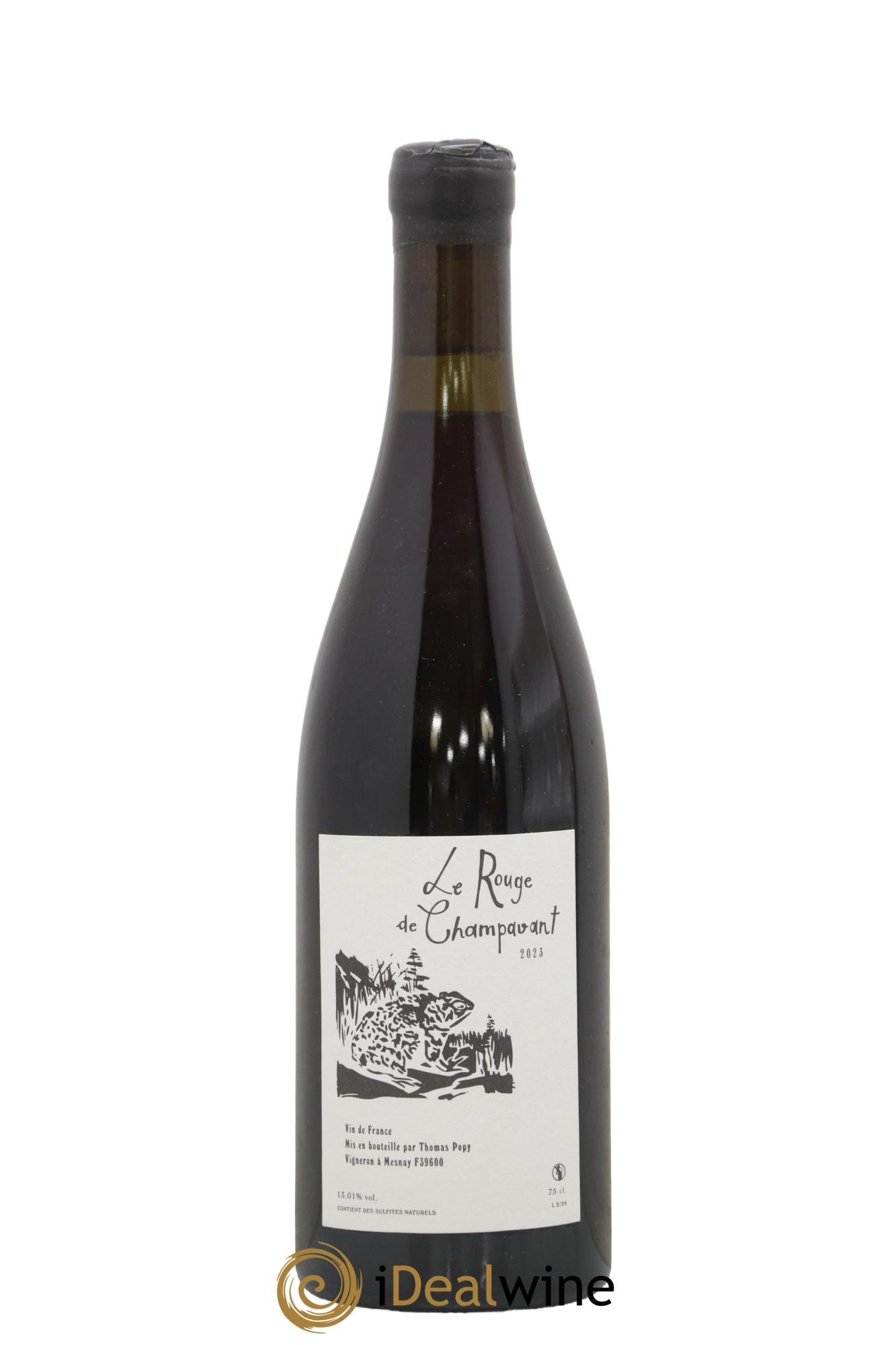 Vin de France Le Rouge de Champavant Thomas Popy 2023 - Lot de 1 bouteille - 0