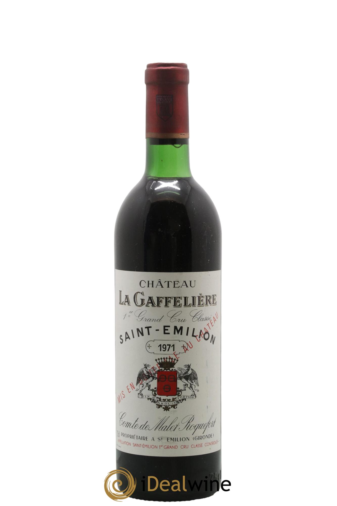 Château la Gaffelière 1er Grand Cru Classé B 1971 - Lot de 1 bouteille - 0