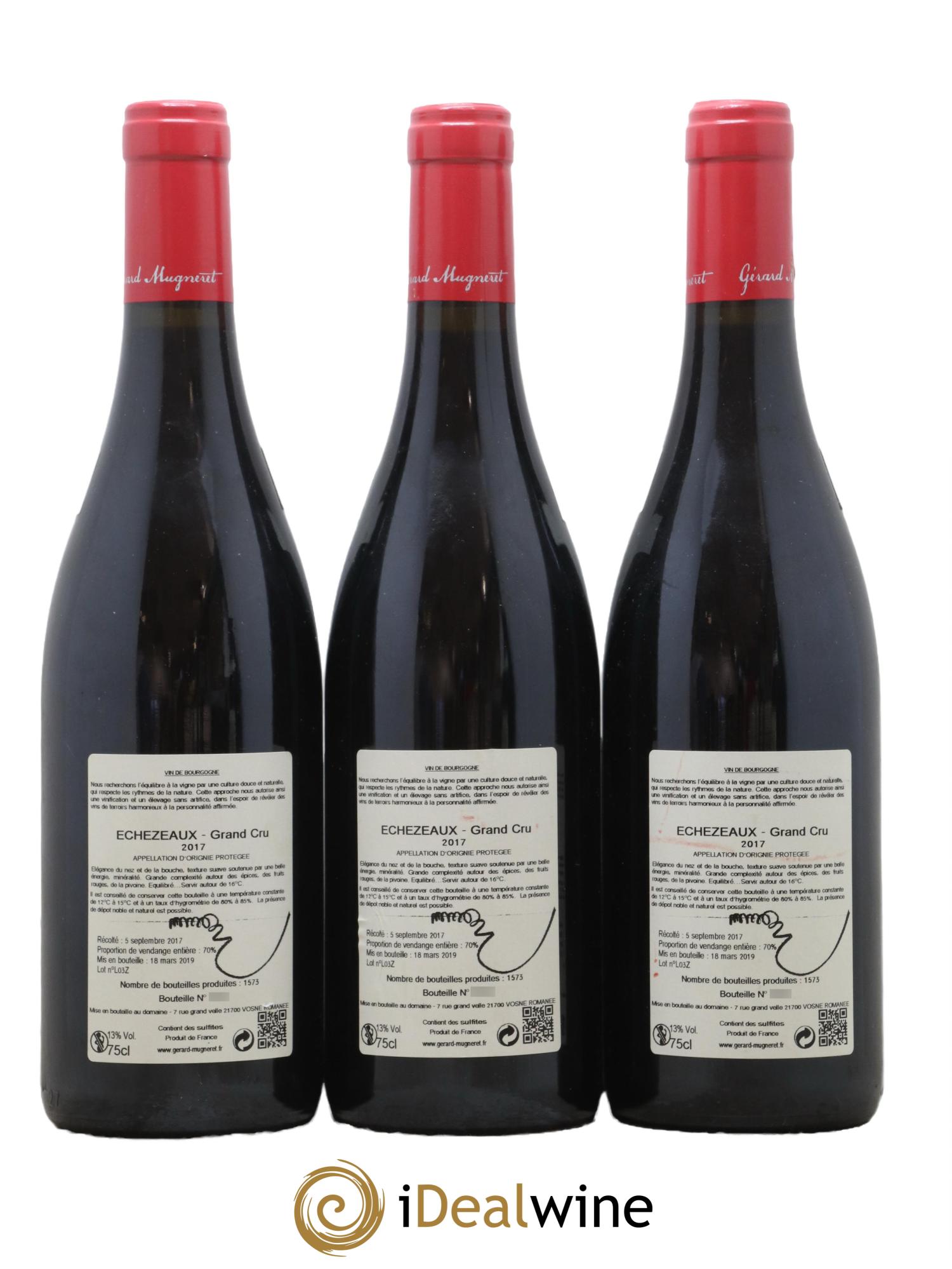 Echezeaux Grand Cru Gérard Mugneret 2017 - Lot de 3 bouteilles - 1