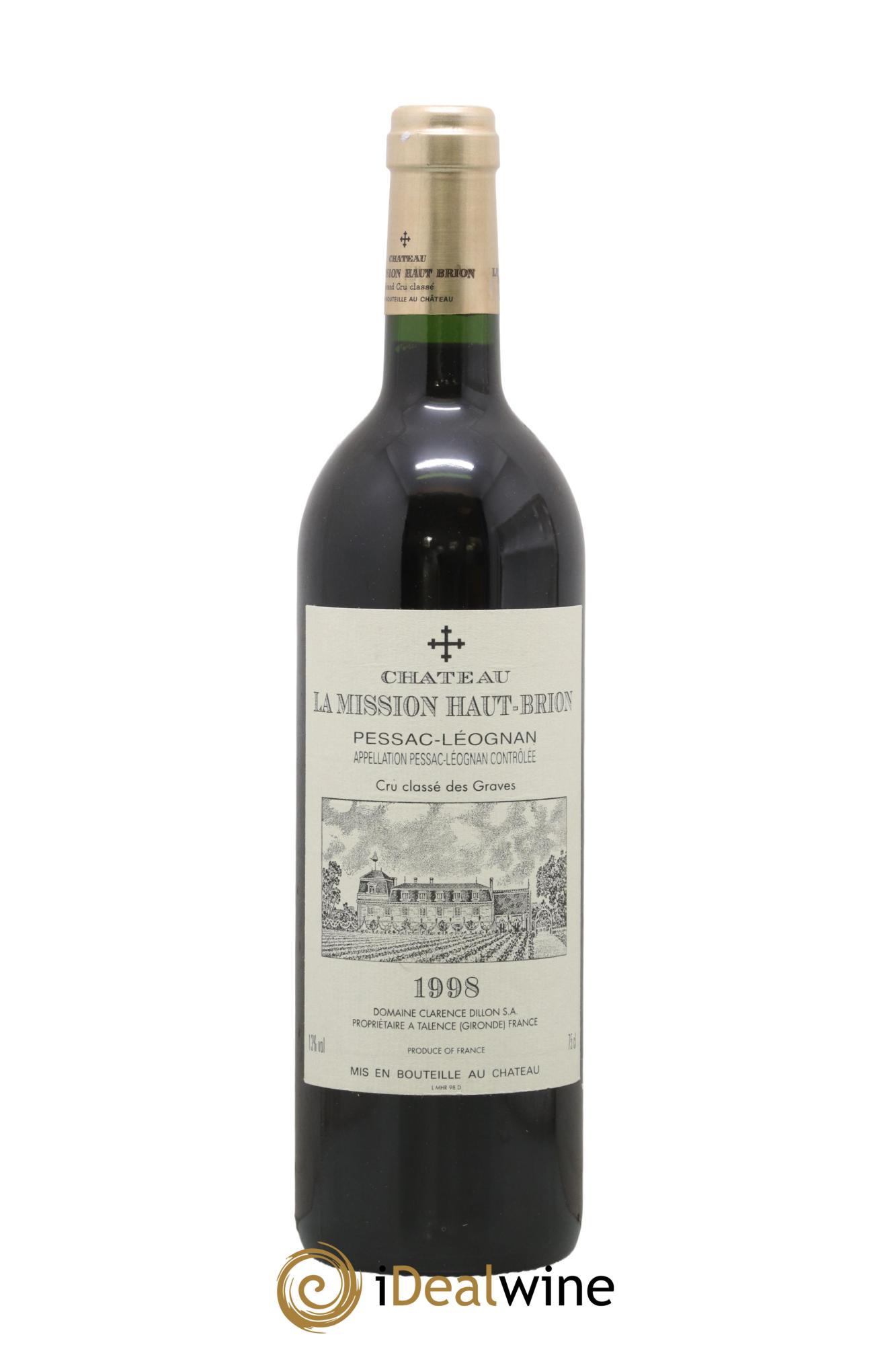 Château la Mission Haut-Brion Cru Classé de Graves 1998 - Lot de 1 bouteille - 0