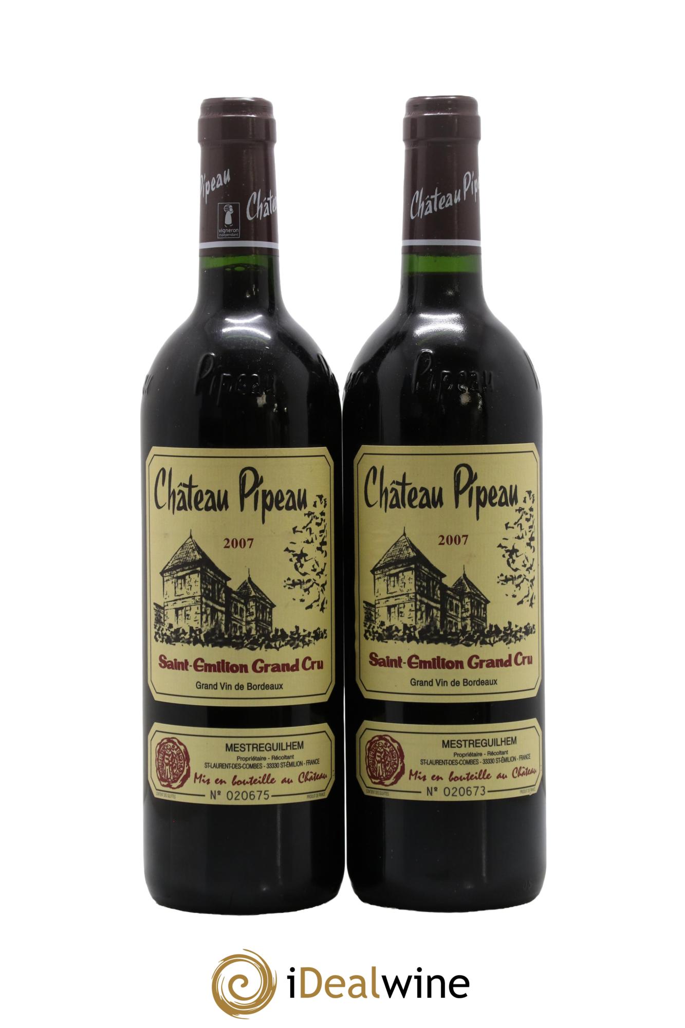 Château Pipeau 2007 - Lotto di 2 bottiglie - 0