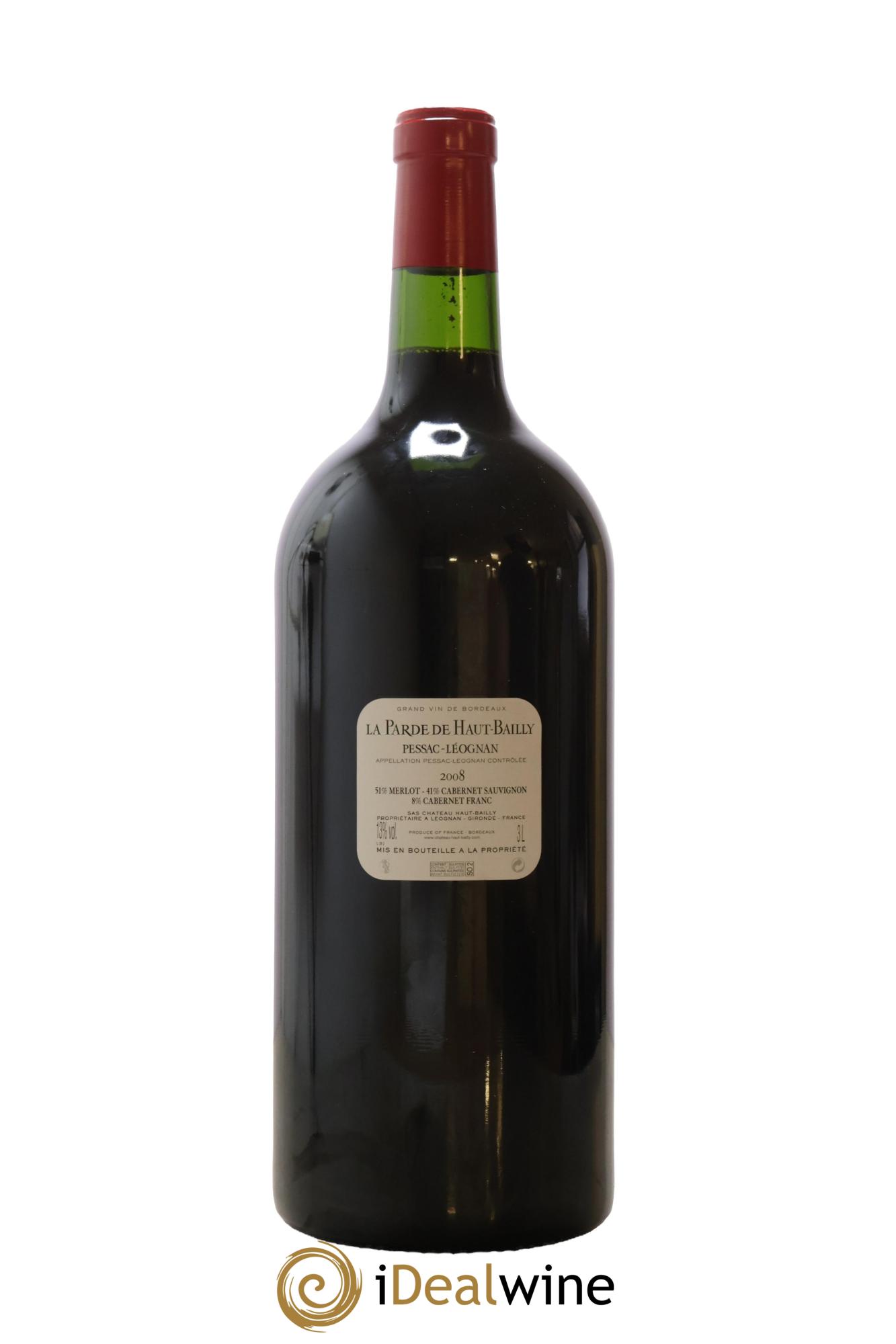 Haut Bailly II (Anciennement La Parde de Haut-Bailly) Second Vin 2008 - Lot de 1 double magnum - 2