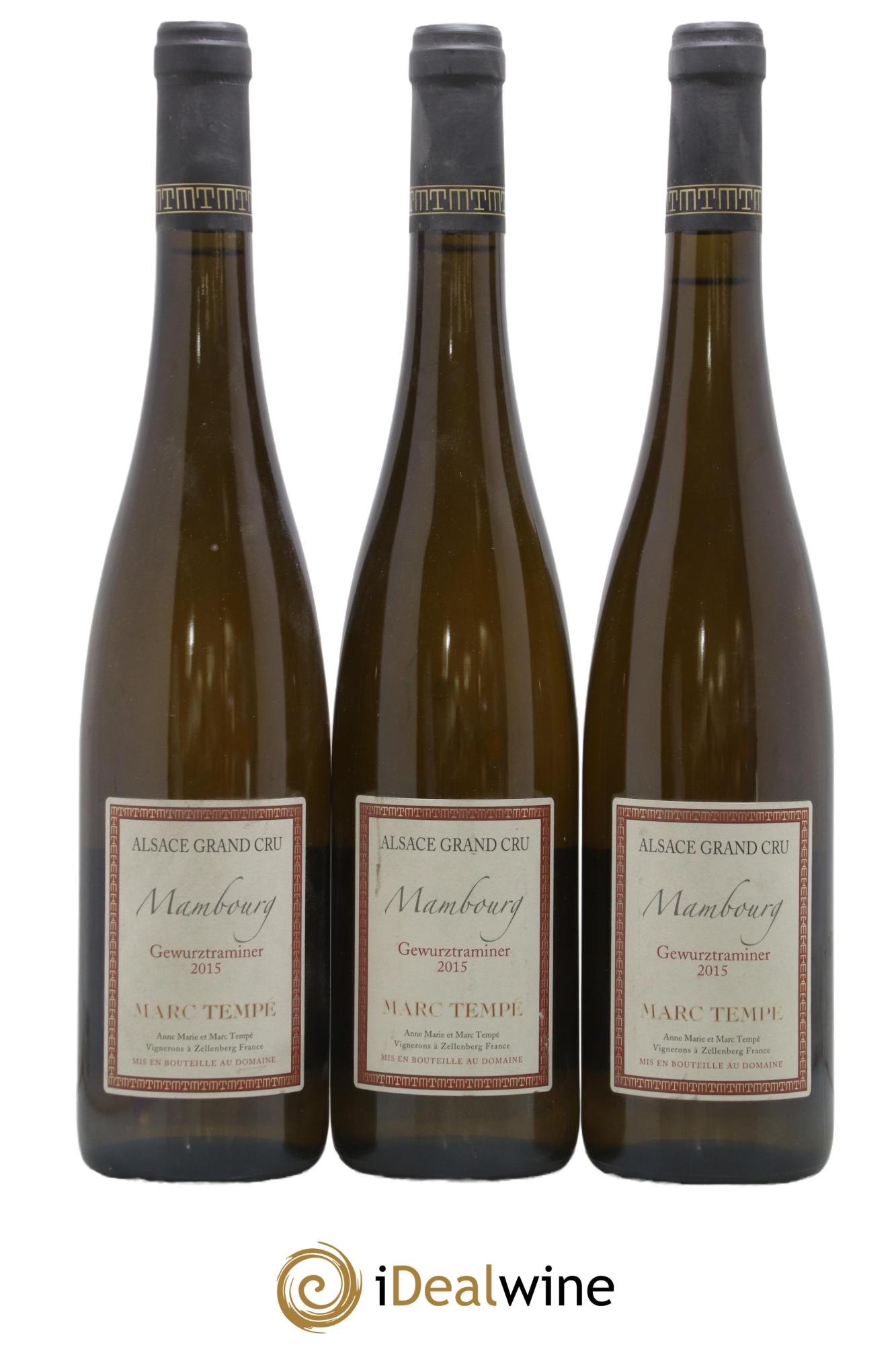 Alsace Gewurztraminer Mambourg Grand Cru Marc Tempé 2015 - Posten von 3 Flaschen - 0