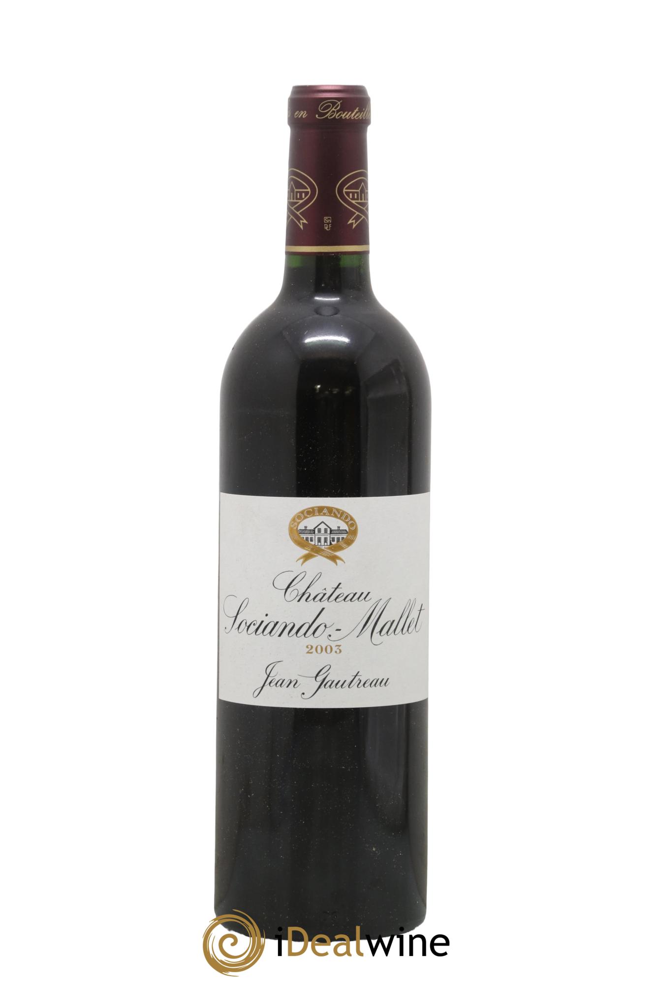 Château Sociando Mallet 2003 - Lot de 1 bouteille - 0