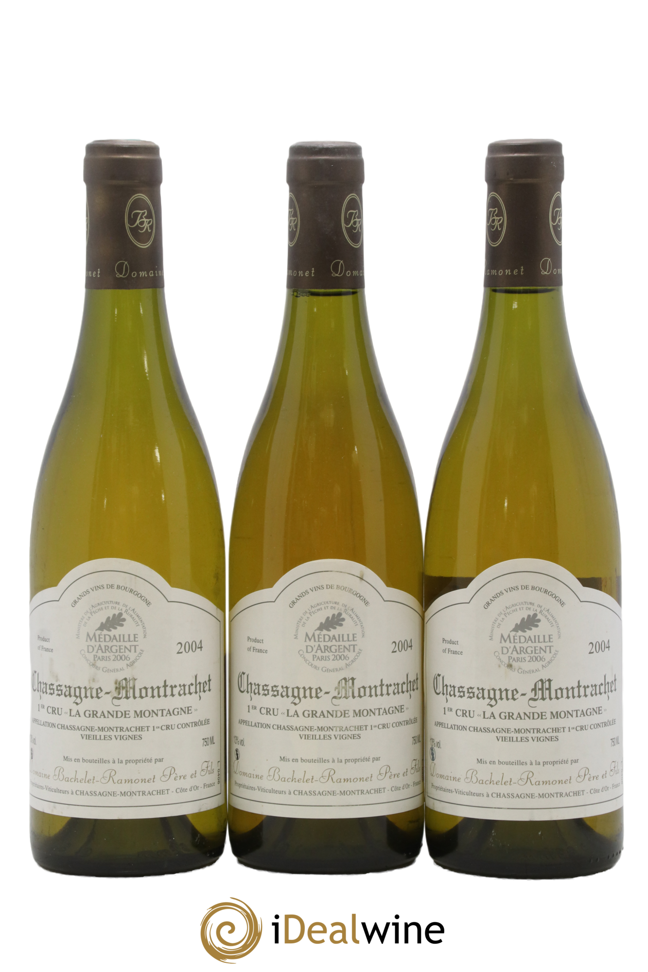 Chassagne-Montrachet 1er Cru La Grande Montagne Vieilles Vignes Bachelet-Ramonet (Domaine) 2004 - Lot of 3 bottles - 0
