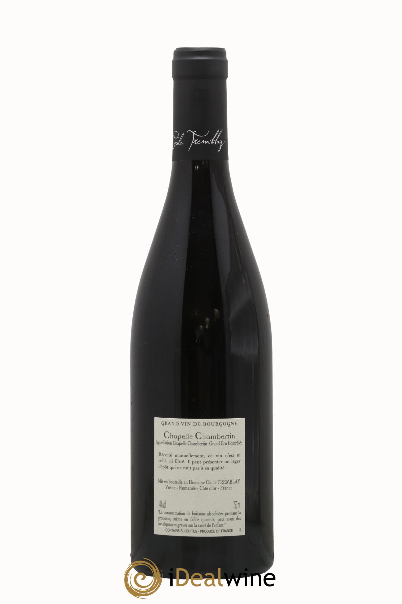 Chapelle-Chambertin Grand Cru Cécile Tremblay 2019 - Lot de 1 bouteille - 1