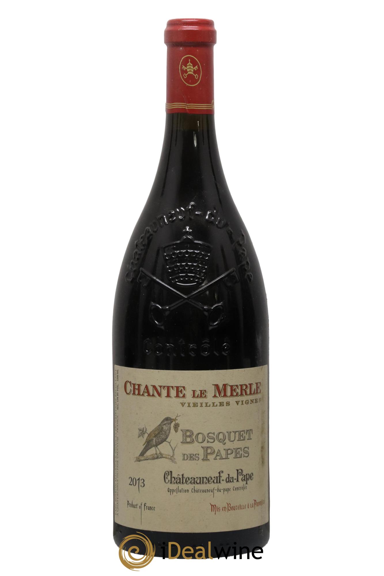 Châteauneuf-du-Pape Bosquet des Papes Chante Le Merle Vieilles Vignes Famille Boiron 2013 - Lot de 1 magnum - 0