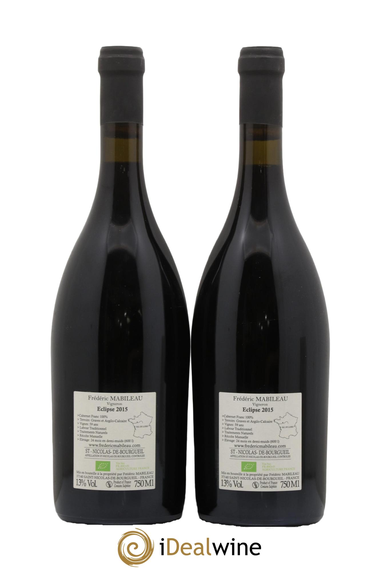 Saint-Nicolas de Bourgueil Eclipse N°12 Frederic Mabileau 2015 - Lotto di 2 bottiglie - 1