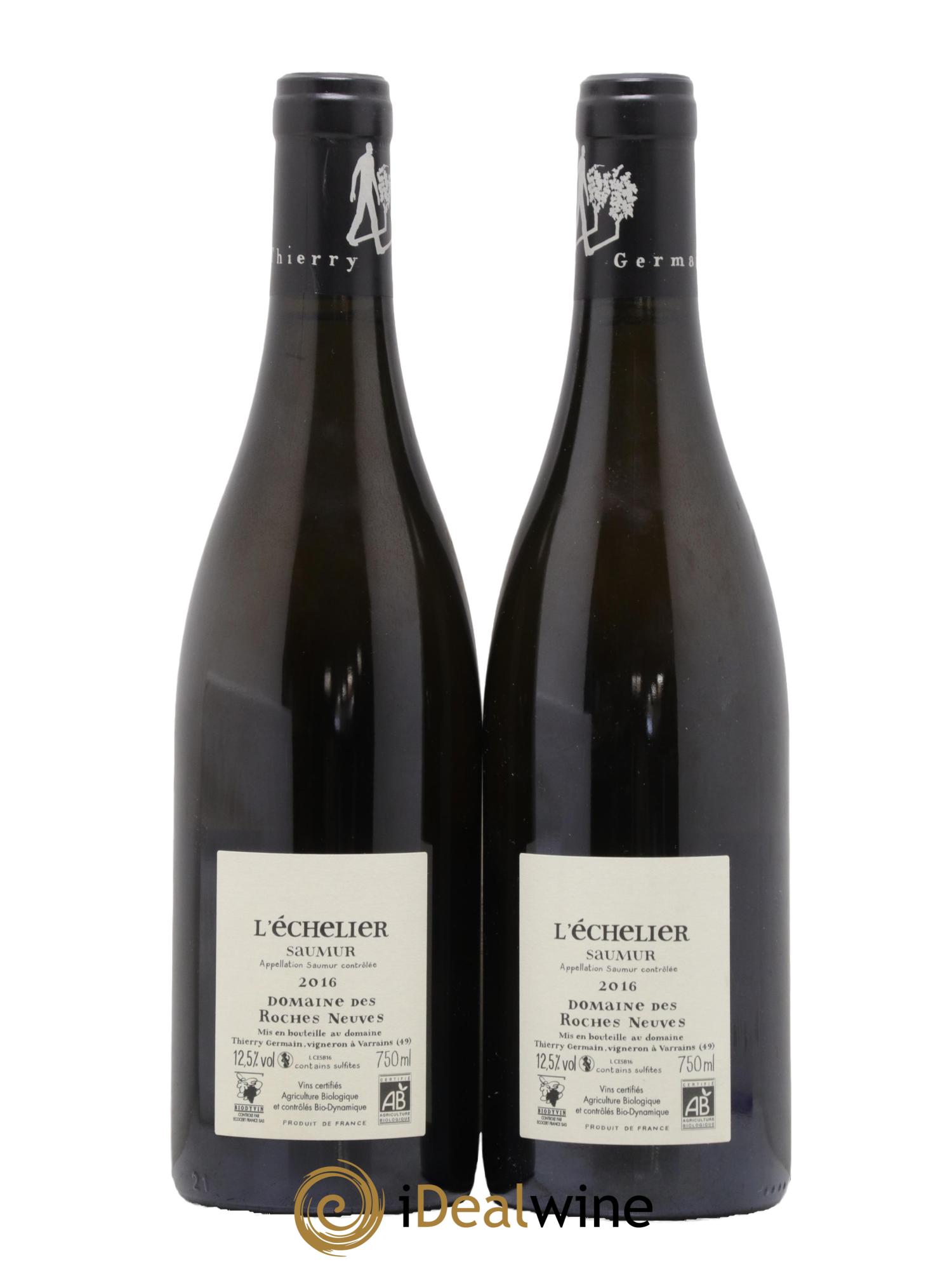 Saumur l'Echelier Domaine des Roches Neuves - Thierry Germain 2016 - Posten von 2 Flaschen - 1