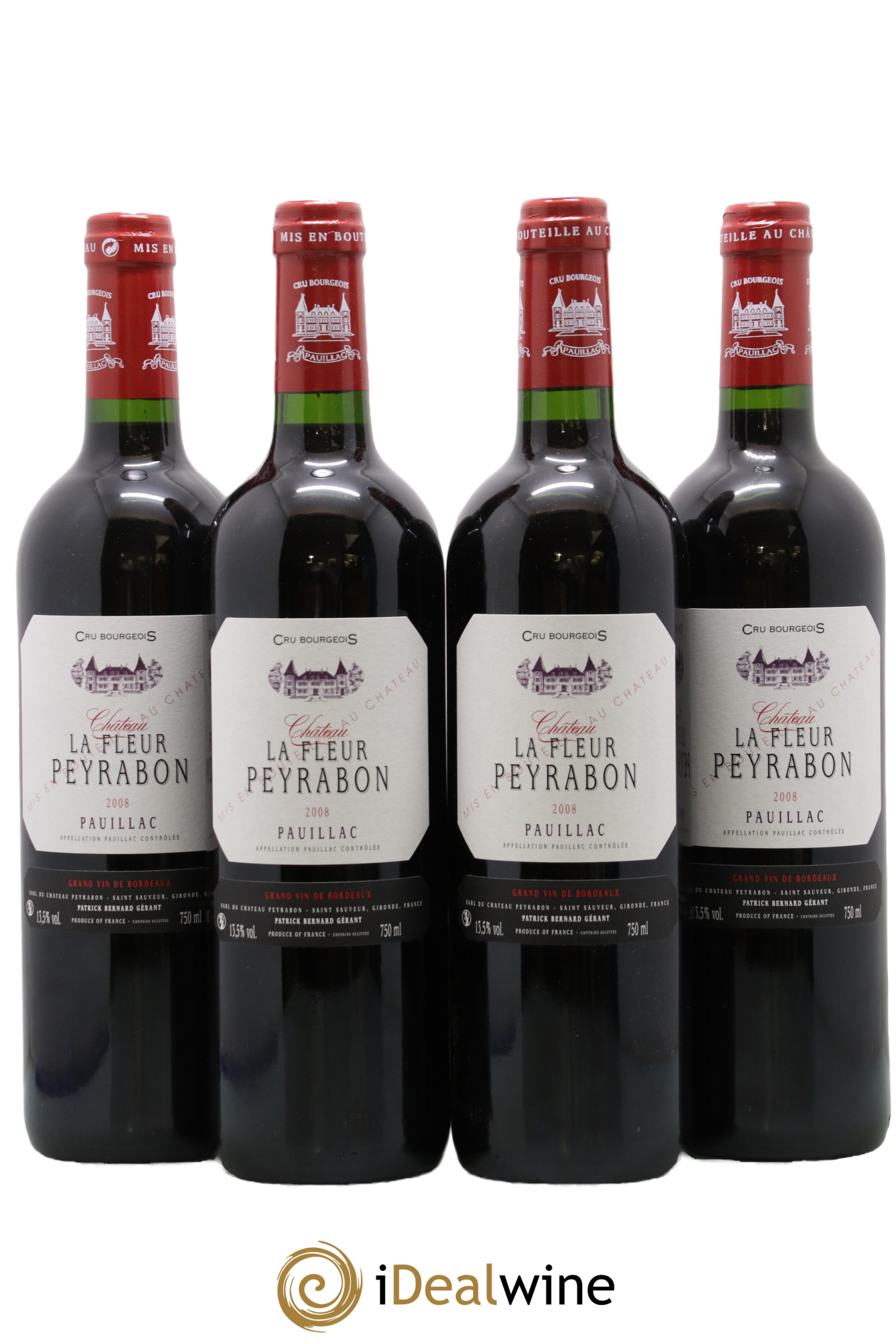 Château La Fleur Peyrabon Cru Bourgeois 2008 - Lot of 4 bottles - 0