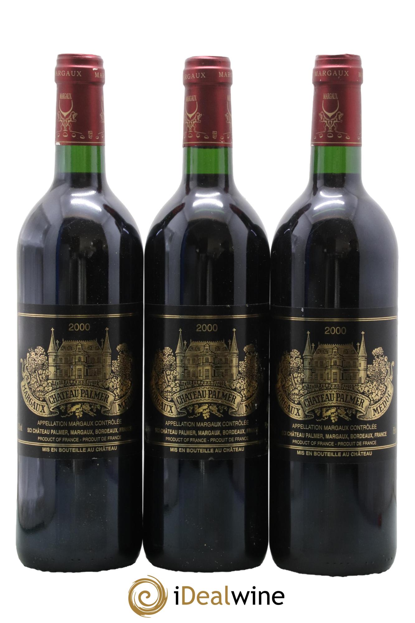 Château Palmer 3ème Grand Cru Classé 2000 - Lot de 3 bouteilles - 0