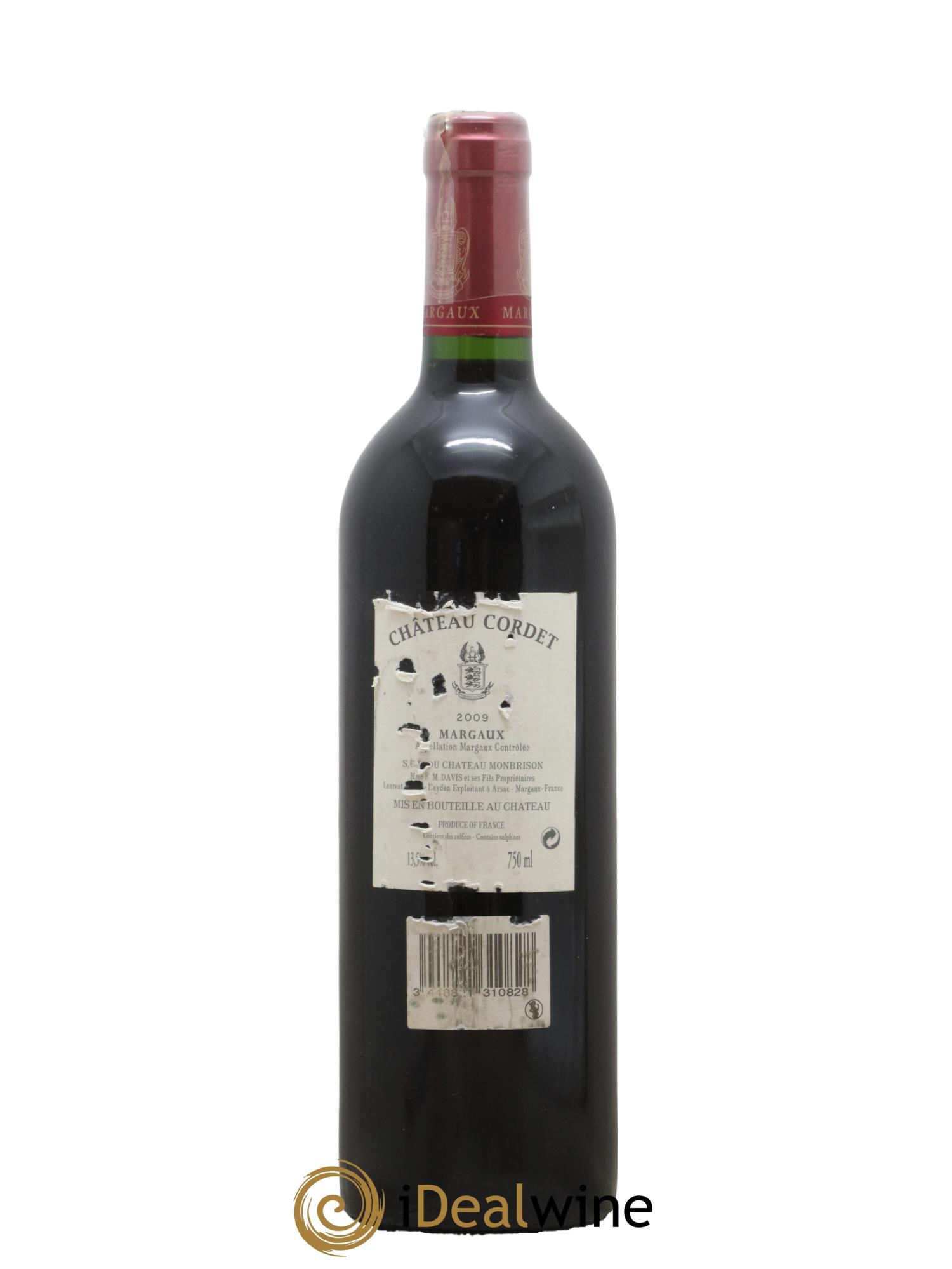 Bordeaux Margaux Chateau Cordet 2009 - Lot de 1 bouteille - 1