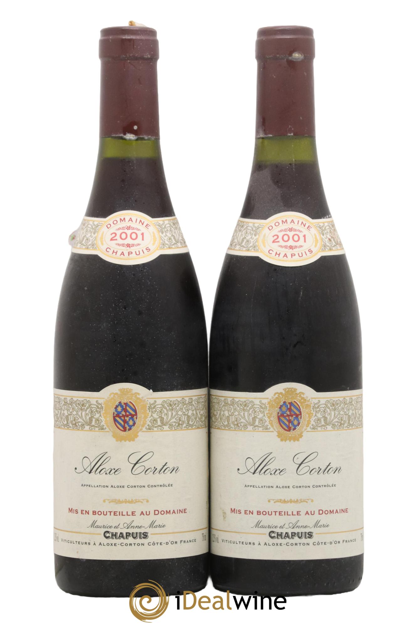 Aloxe-Corton Domaine Maurice Chapuis 2001 - Lot de 2 bouteilles - 0