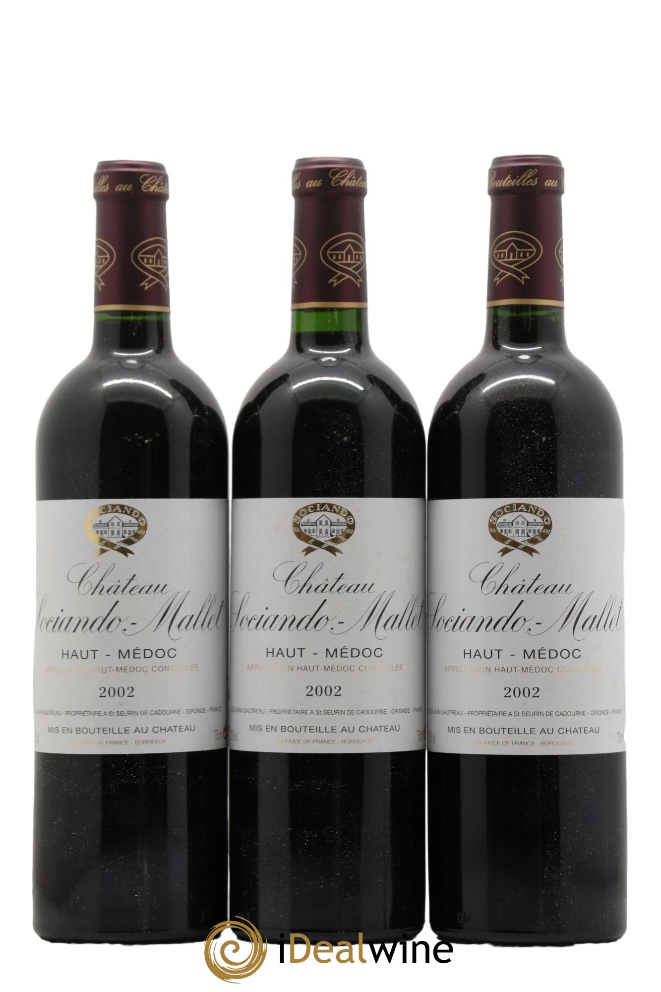 Château Sociando Mallet  2002 - Lot of 12 bottles - 4