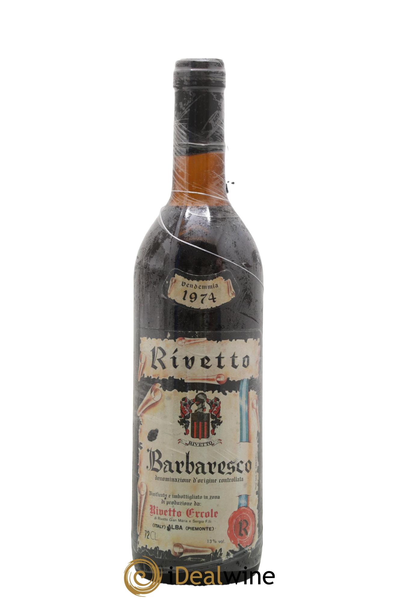 Barbaresco DOCG Rivetto Ercole 1974 - Lot de 1 bouteille - 0
