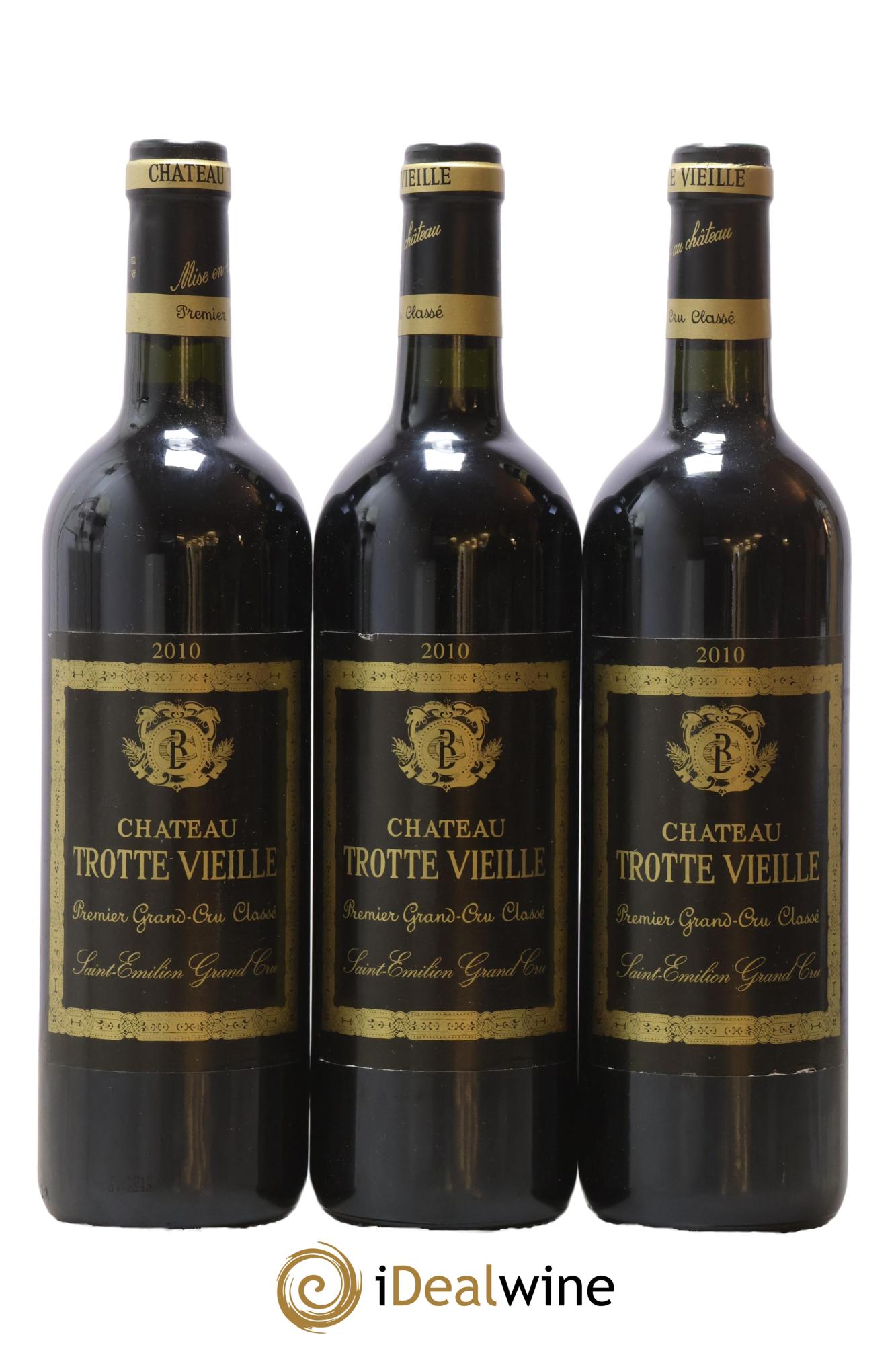 Château Trotte Vieille 1er Grand Cru Classé B 2010 - Lot of 3 bottles - 0